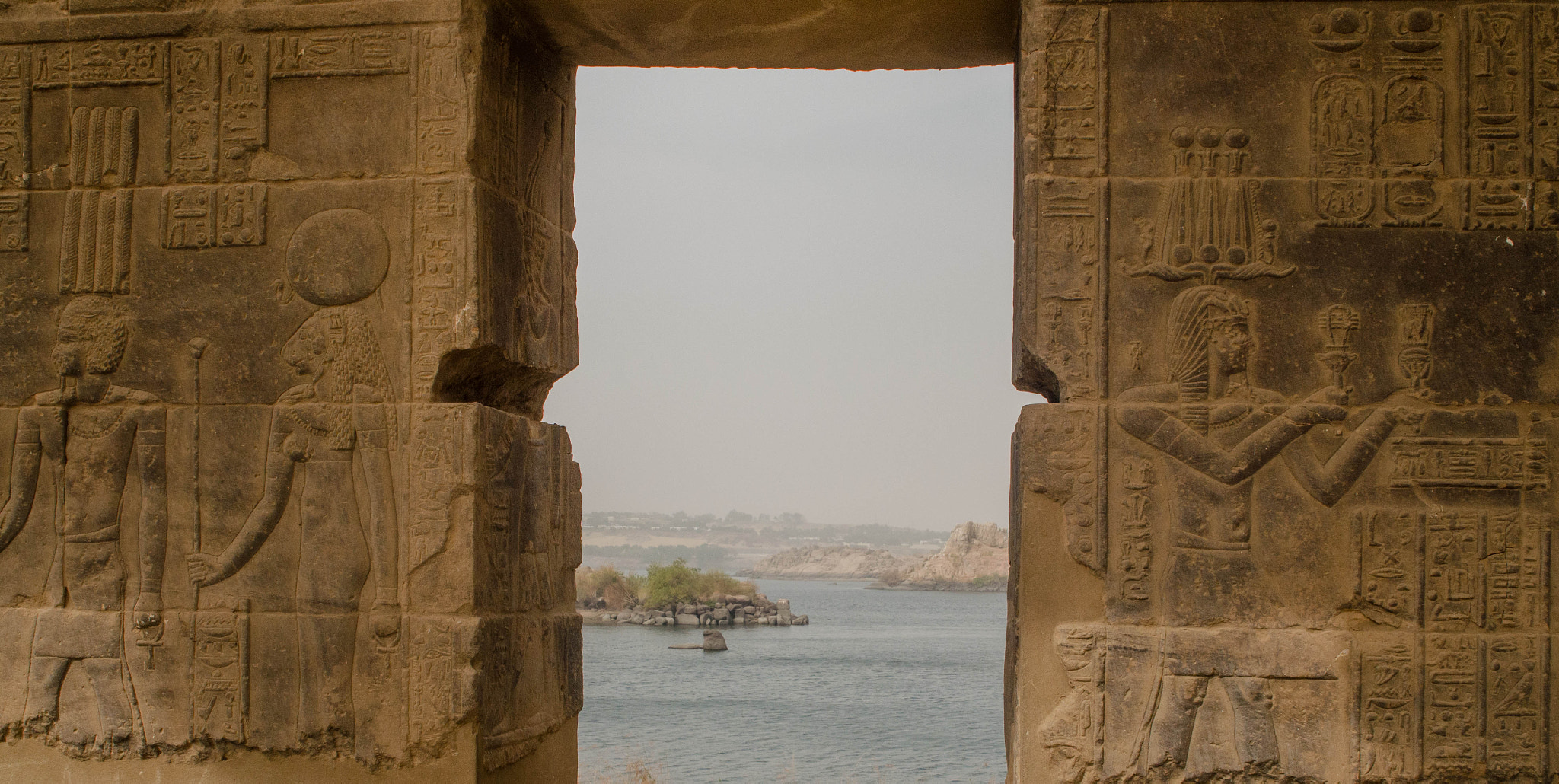 Nikon D5100 + Sigma 24-70mm F2.8 EX DG HSM sample photo. The gate - philae temple aswan - eg photography