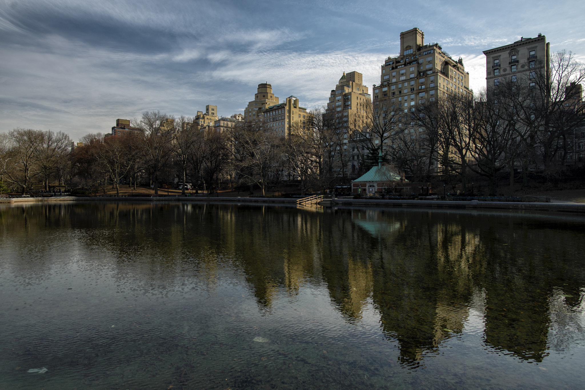 Nikon D600 + Nikon AF-S Nikkor 20mm F1.8G ED sample photo. Central park pond reflection photography