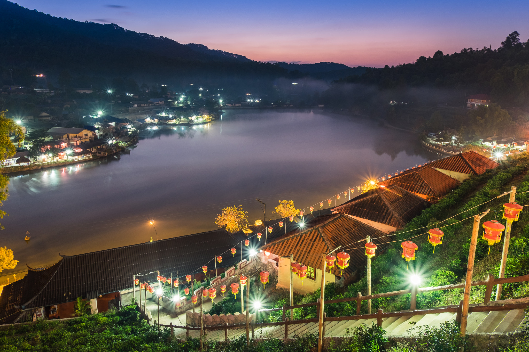 Fujifilm XC 16-50mm F3.5-5.6 OIS sample photo. Morning at ban rak thai , a popular tourist attraction . mae hong son province, north of thailand . photography