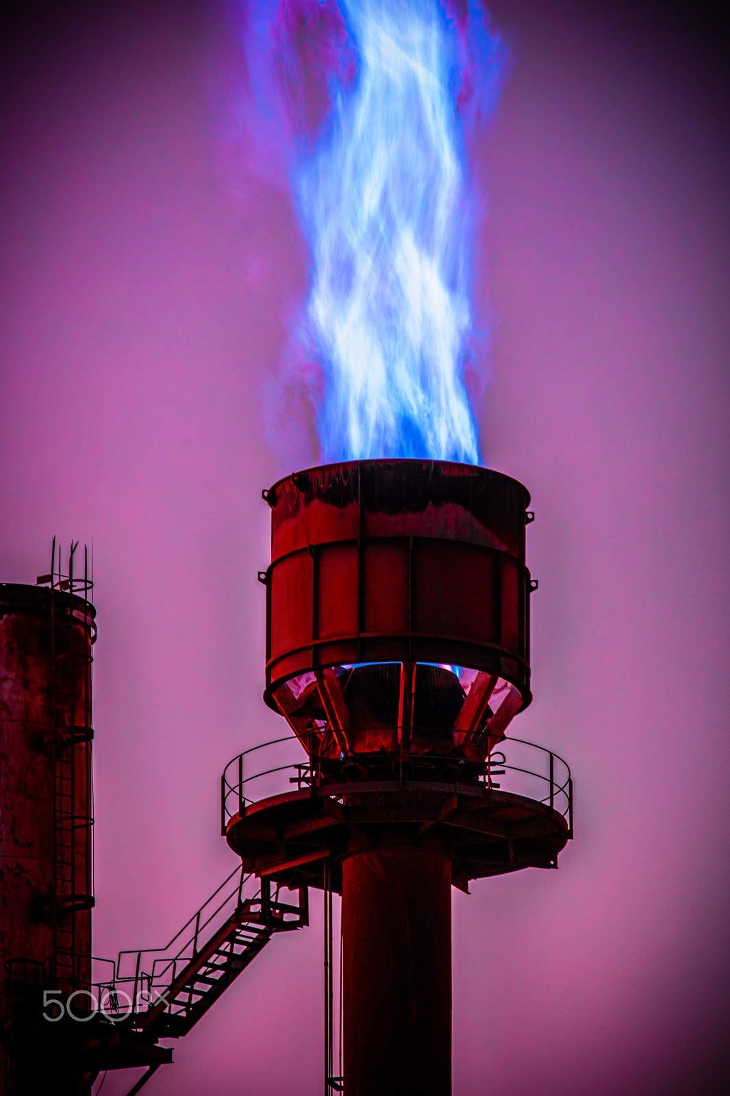 Canon EOS 5DS R sample photo. Flare stack photography