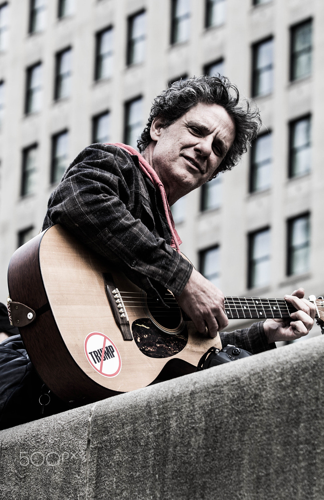 Canon EF 70-200mm F2.8L USM sample photo. Wouldn't be a protest without the guitar guy photography