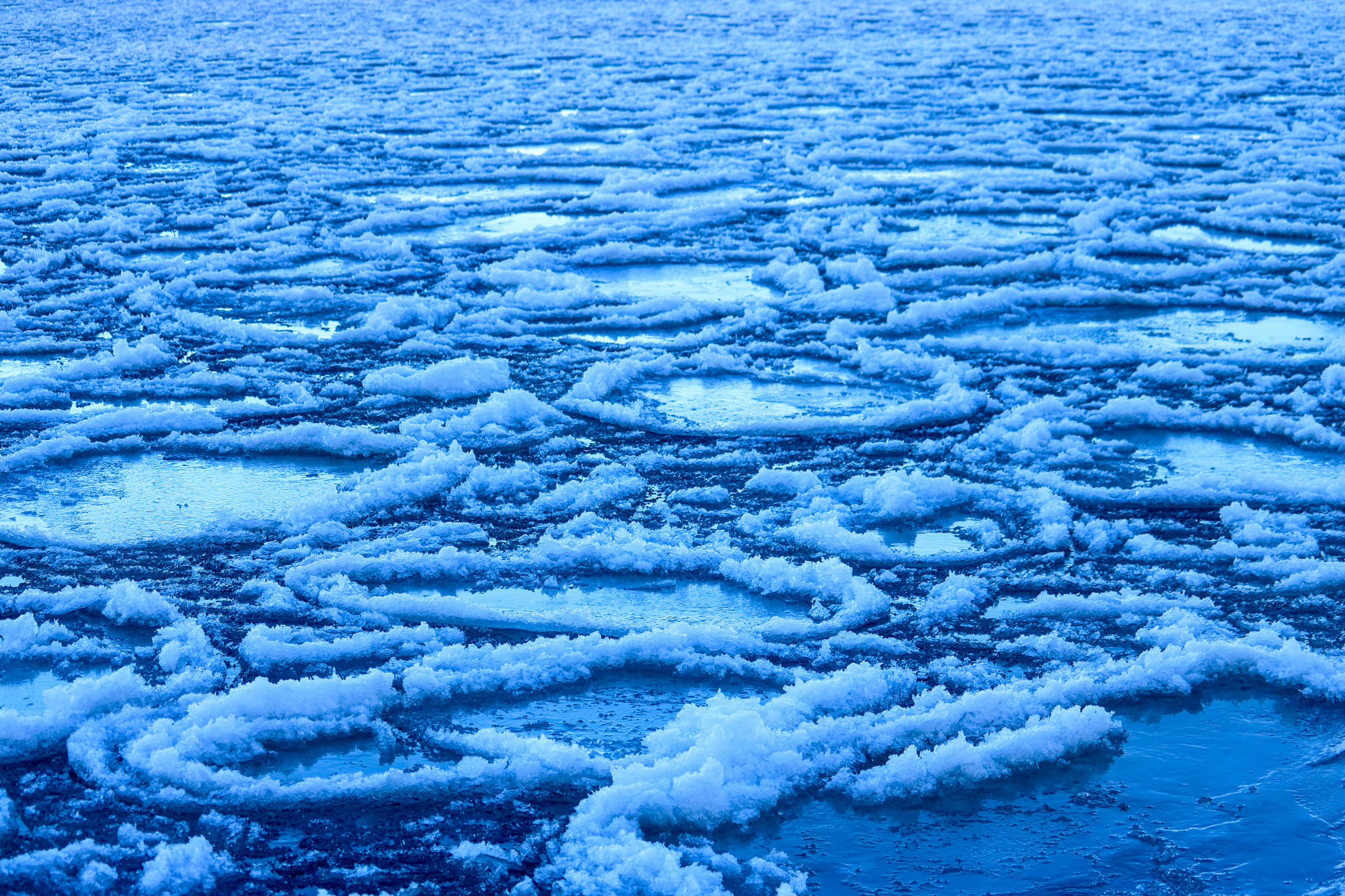 Canon EF-S 55-250mm F4-5.6 IS STM sample photo. Pancake ice photography