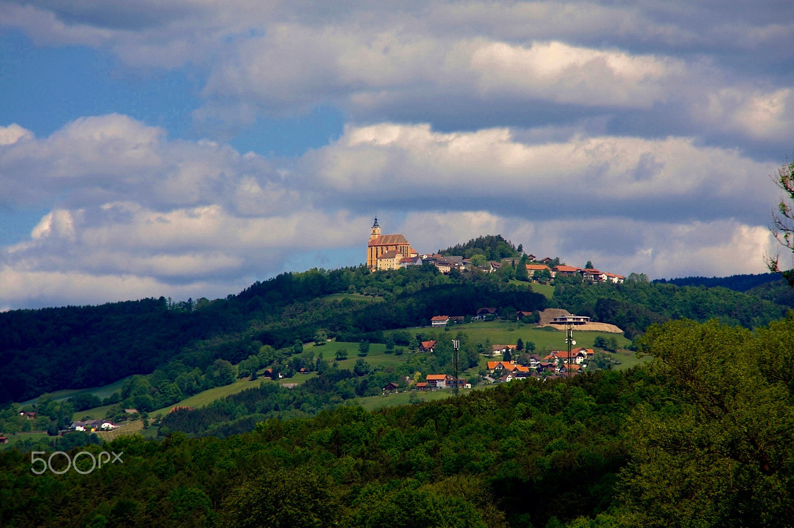 Canon EOS 40D sample photo. Hill top church photography