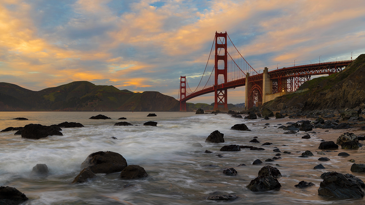 HD Pentax-DA645 28-45mm F4.5ED AW SR sample photo. Golden gate bridge photography