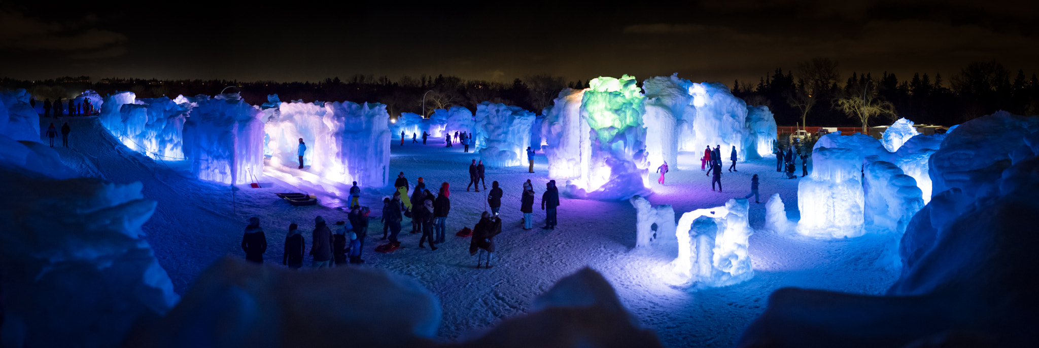 Fujifilm X-T2 + Fujifilm XF 23mm F1.4 R sample photo. Ice castle - pano photography