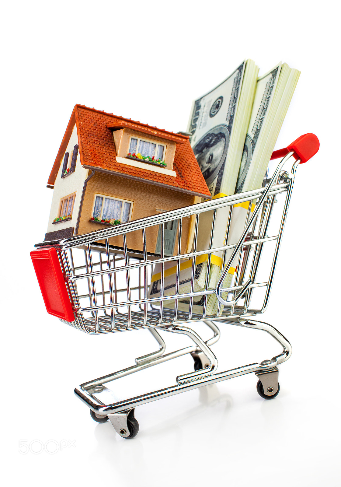 Canon EF 35mm F1.4L USM sample photo. Shopping cart and house photography