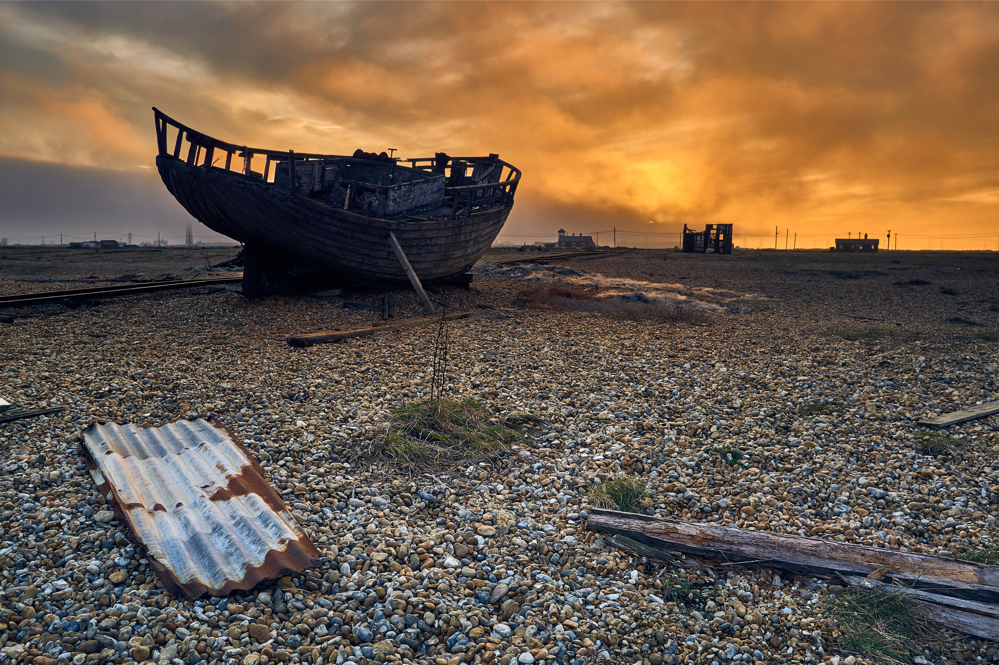 Sony a6000 + Sigma 19mm F2.8 EX DN sample photo. Dungeness sky of fire photography