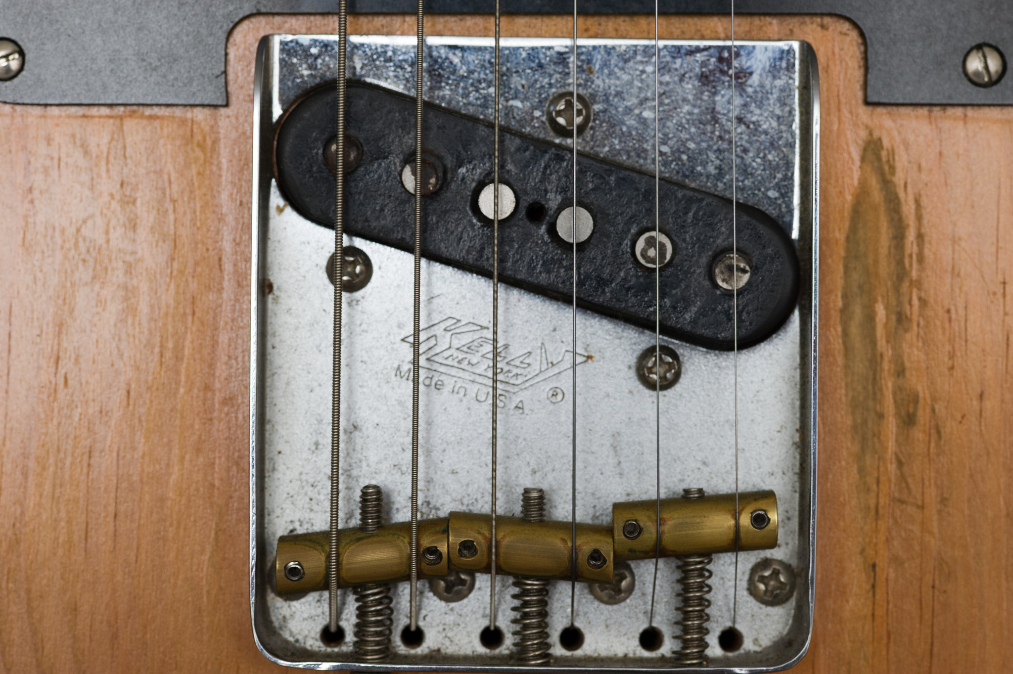 ZEISS Makro-Planar T* 100mm F2 sample photo. Detail of telecaster electric guitar photography