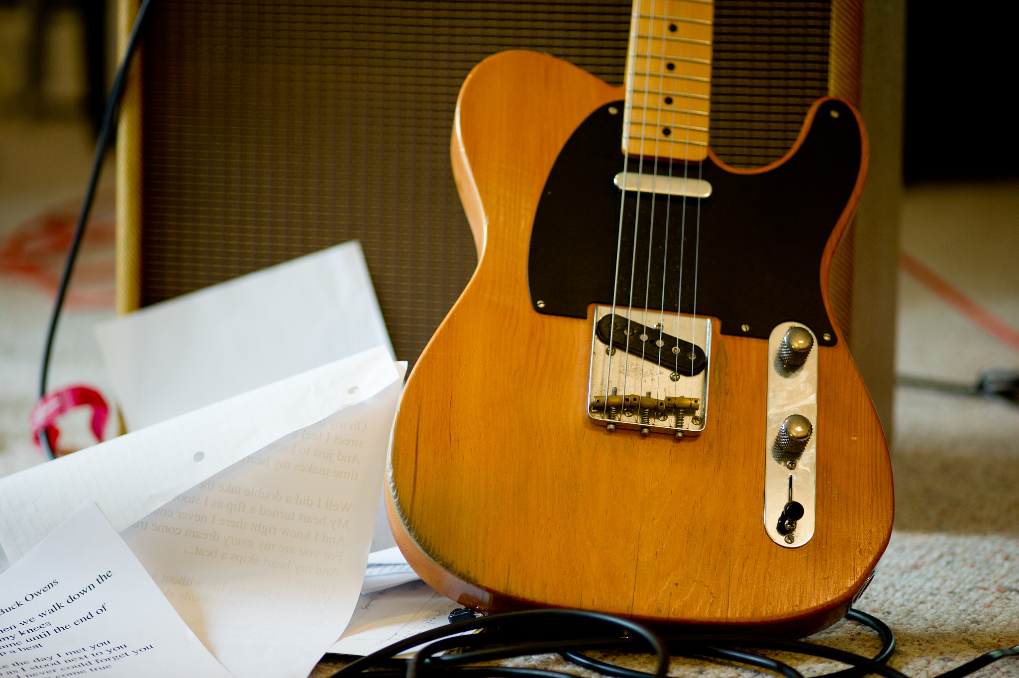Nikon D3S + ZEISS Makro-Planar T* 100mm F2 sample photo. Detail of telecaster electric guitar photography