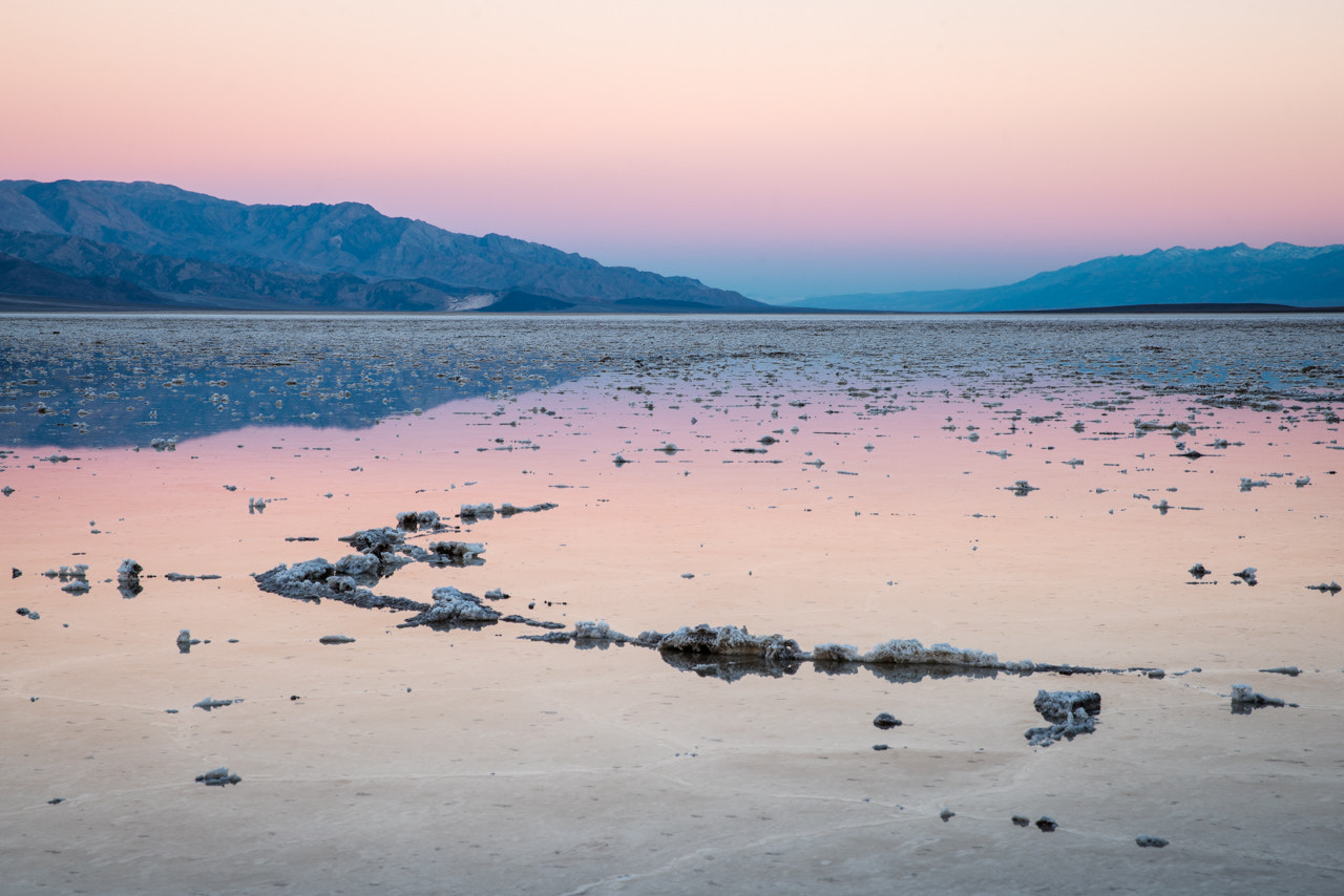 Sony a7R II + Canon EF 24-70mm F2.8L II USM sample photo. Moment before sunrise at badwater photography