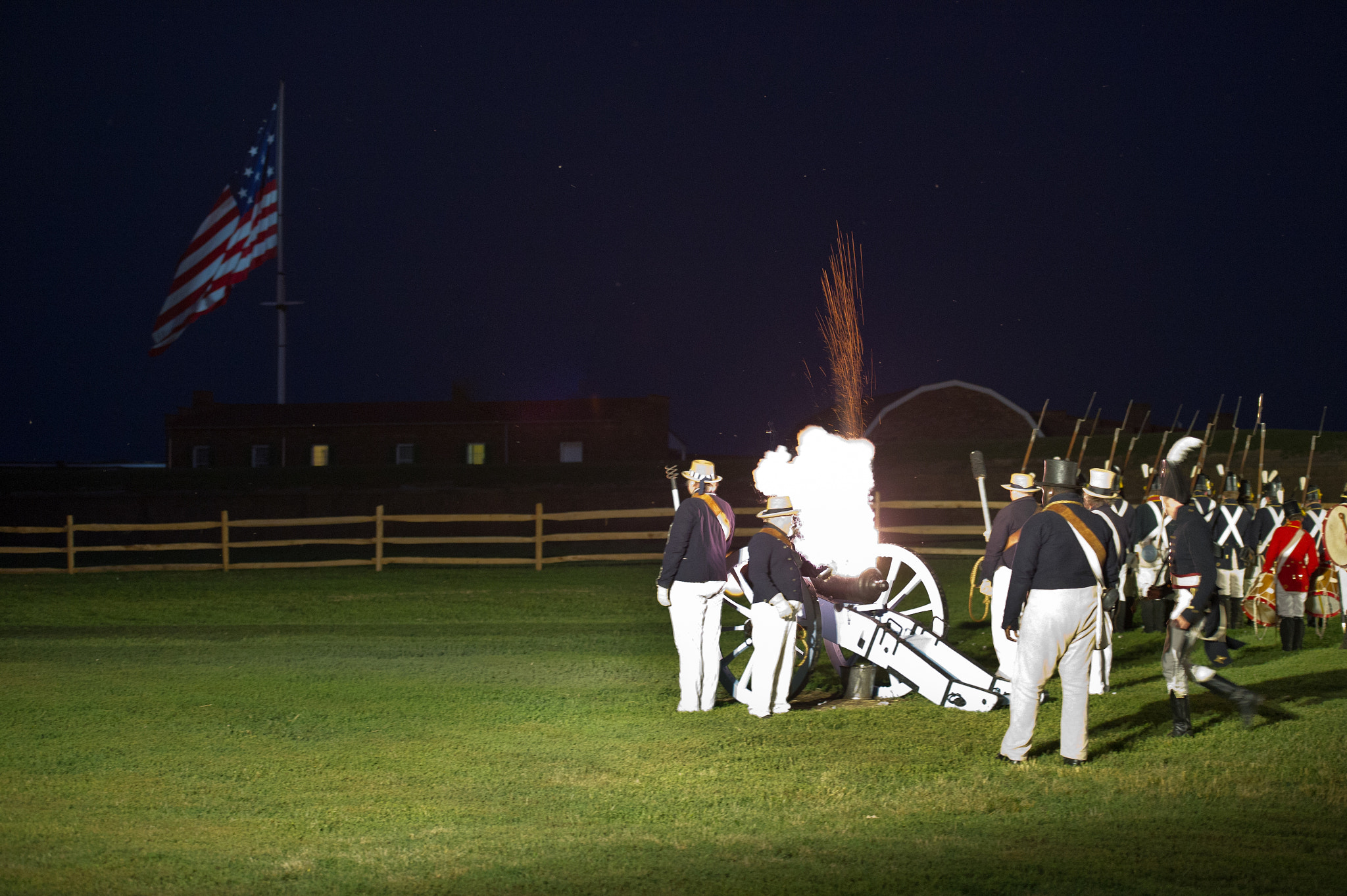 Nikon D3S sample photo. War of 1812 reenactment at fort mchenry photography