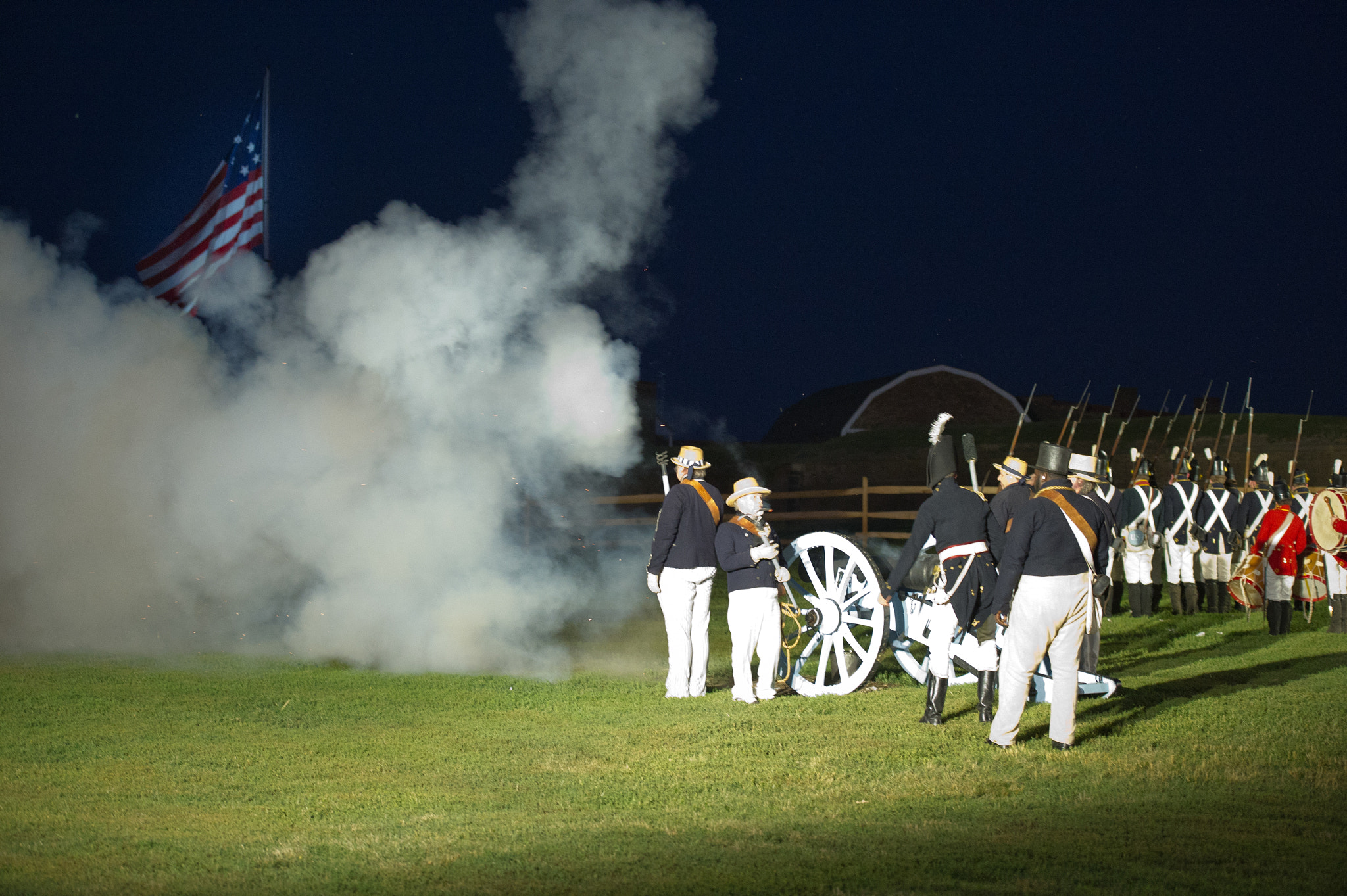 Nikon D3S sample photo. War of 1812 reenactment at fort mchenry photography