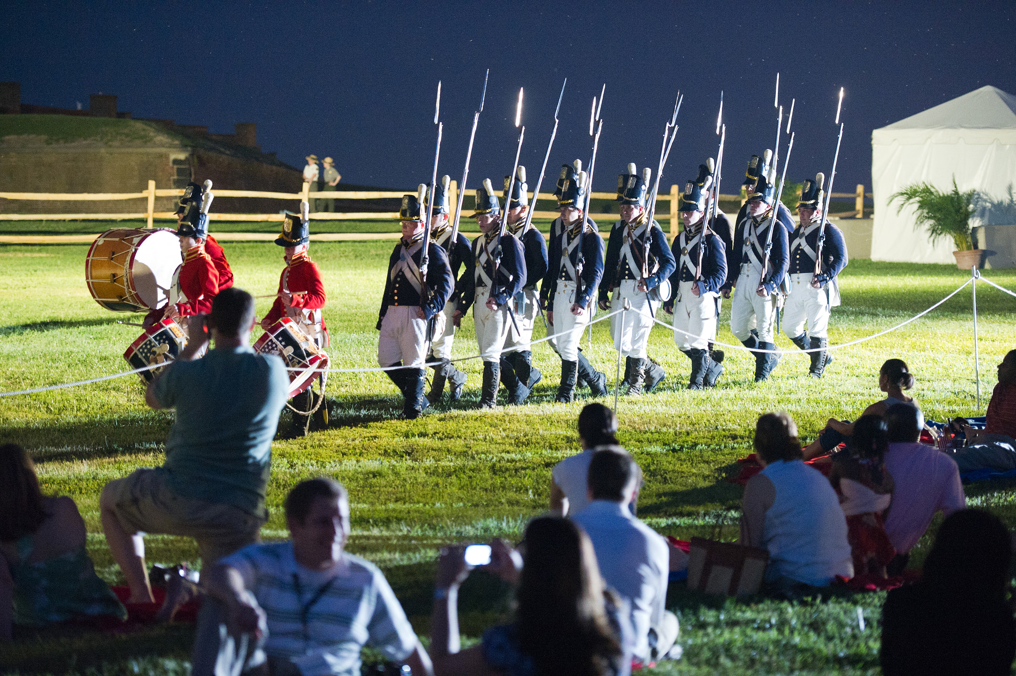 Nikon D3S sample photo. War of 1812 reenactment at fort mchenry photography