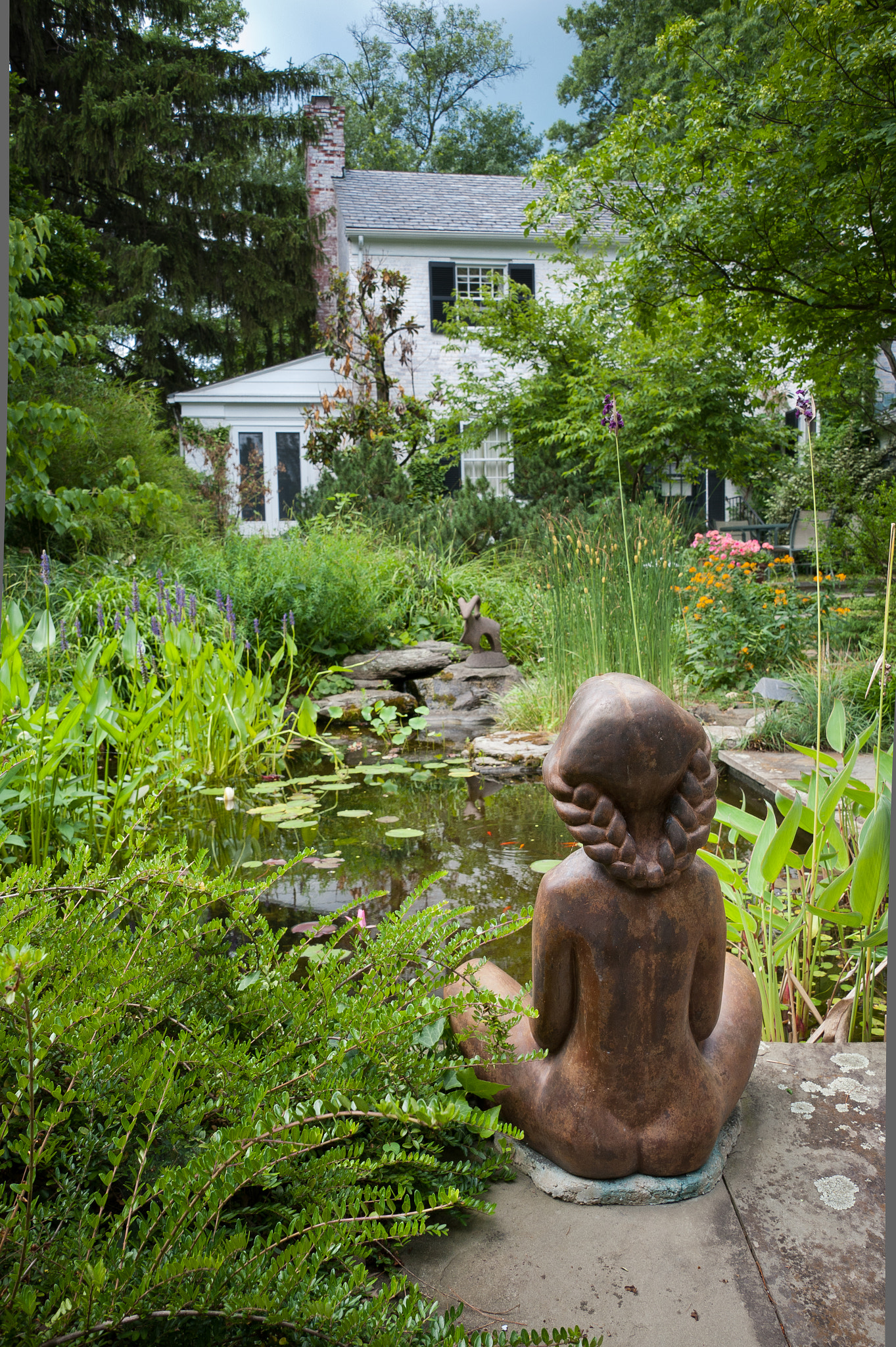Nikon D700 sample photo. Garden and pond at vollmer garden, murray hill photography