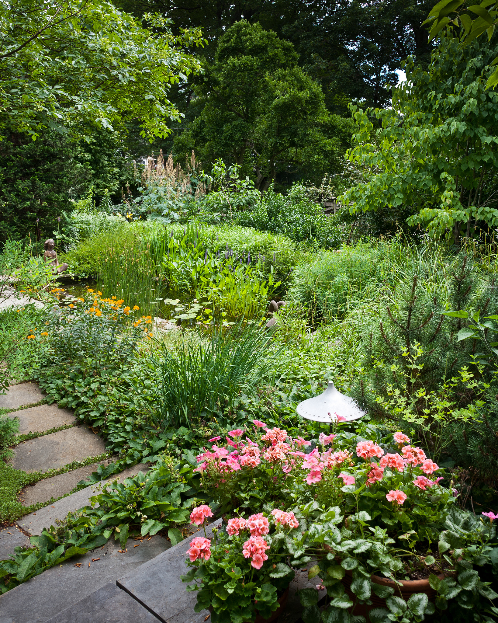 Nikon D700 sample photo. Garden and pond at vollmer garden, murray hill photography