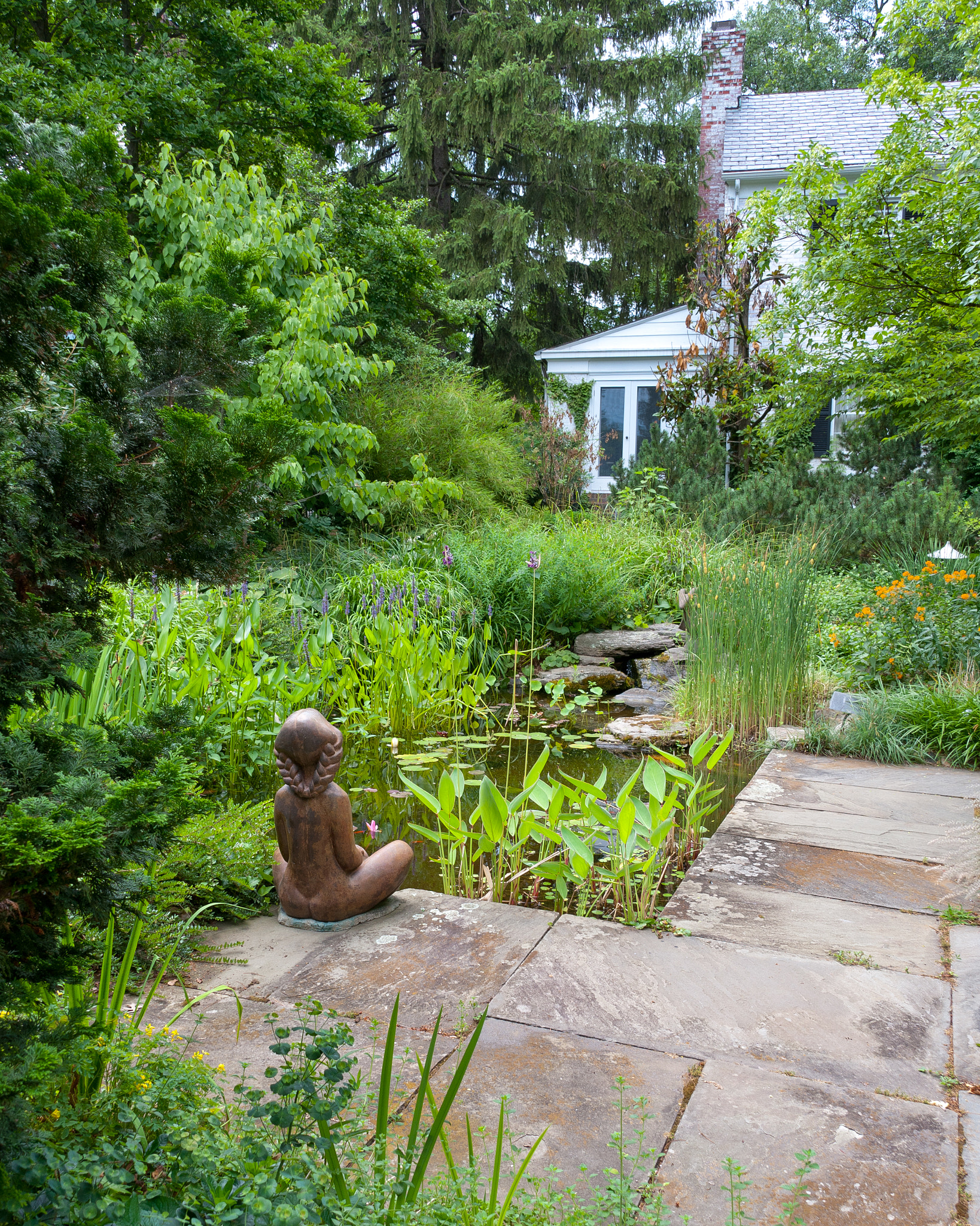 Nikon D700 sample photo. Garden and pond at vollmer garden, murray hill photography