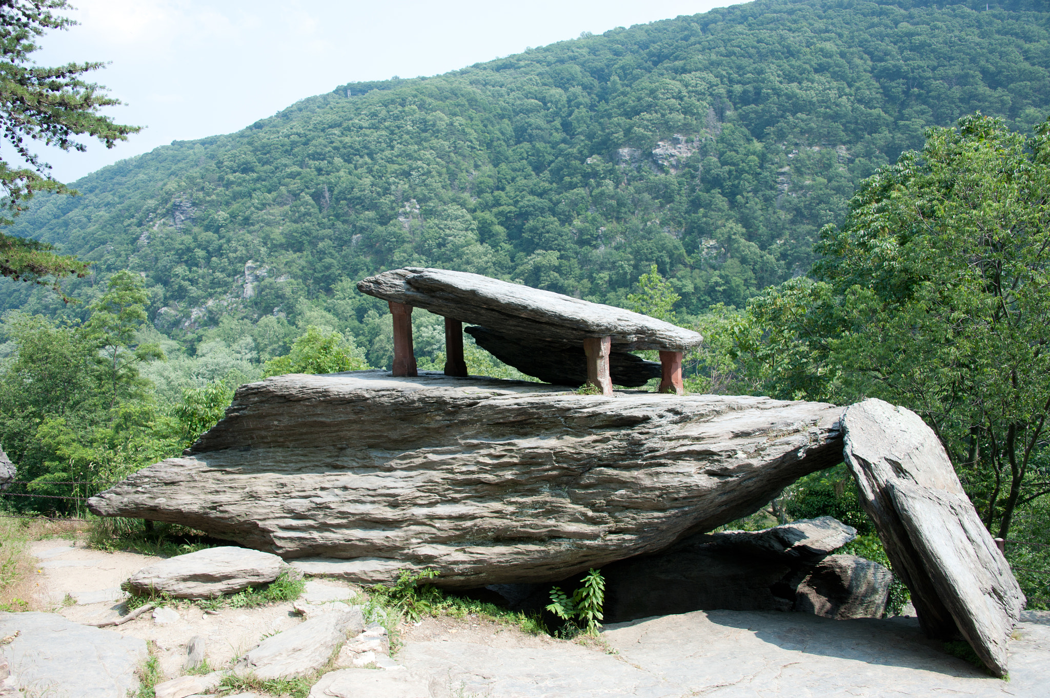 Nikon D700 sample photo. Boulders with tree covered mountain in background at harper's ferry photography