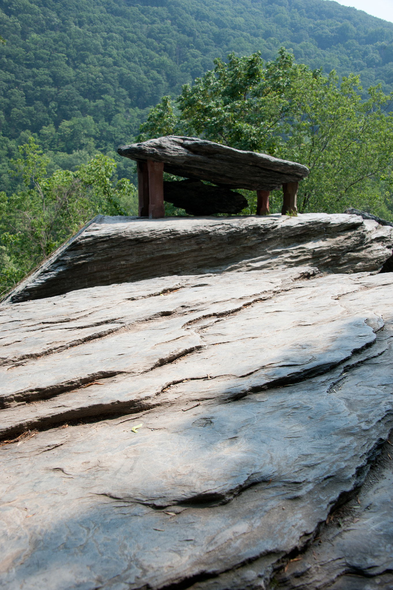 Nikon D700 sample photo. Boulders with tree covered mountain in background at harper's ferry photography