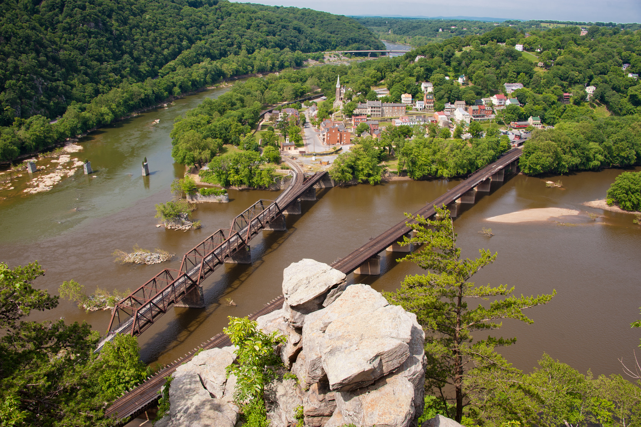 Nikon D700 sample photo. View of harper's ferry from maryland heights photography