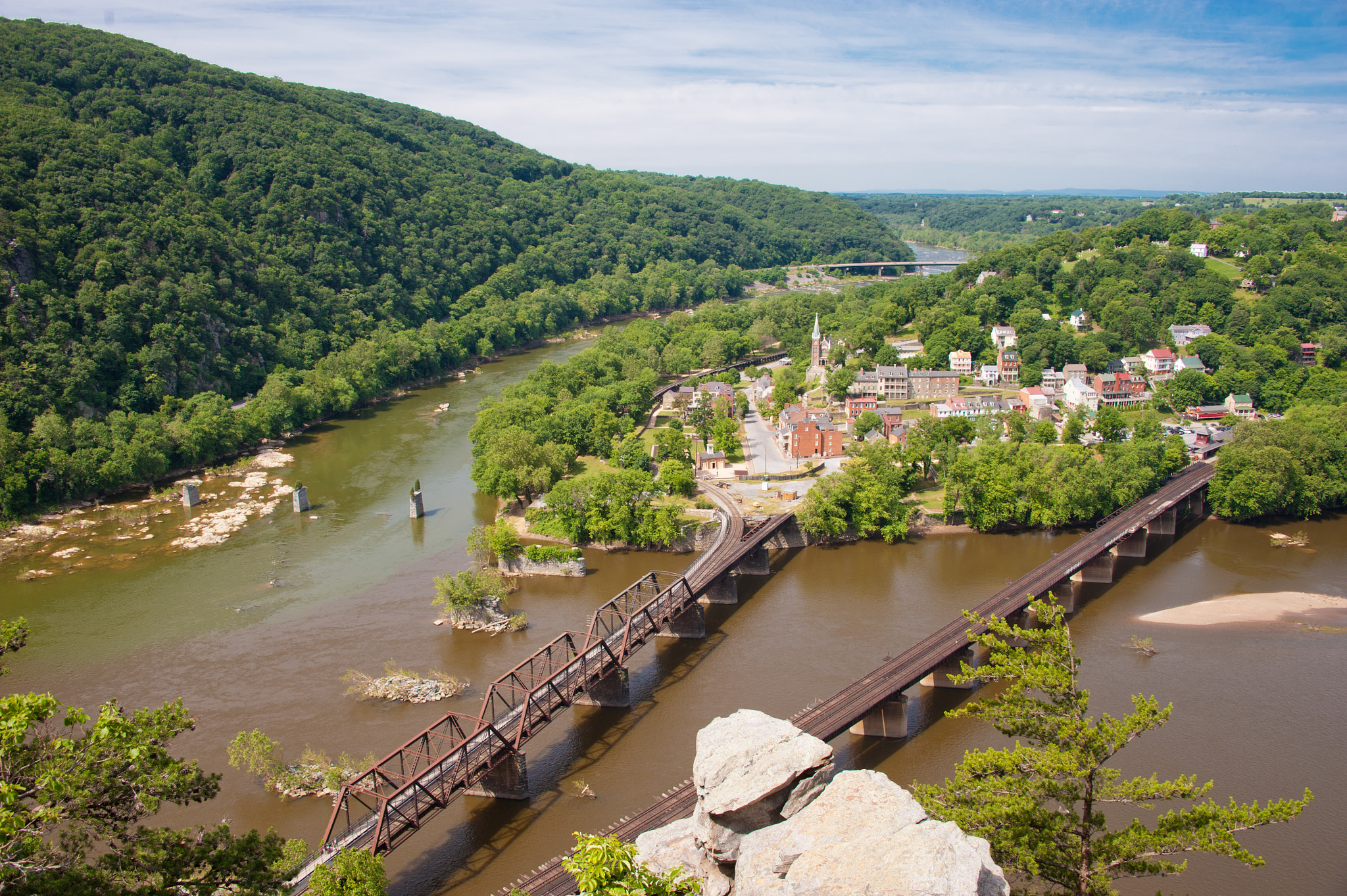 Nikon D700 sample photo. View of harper's ferry from maryland heights photography