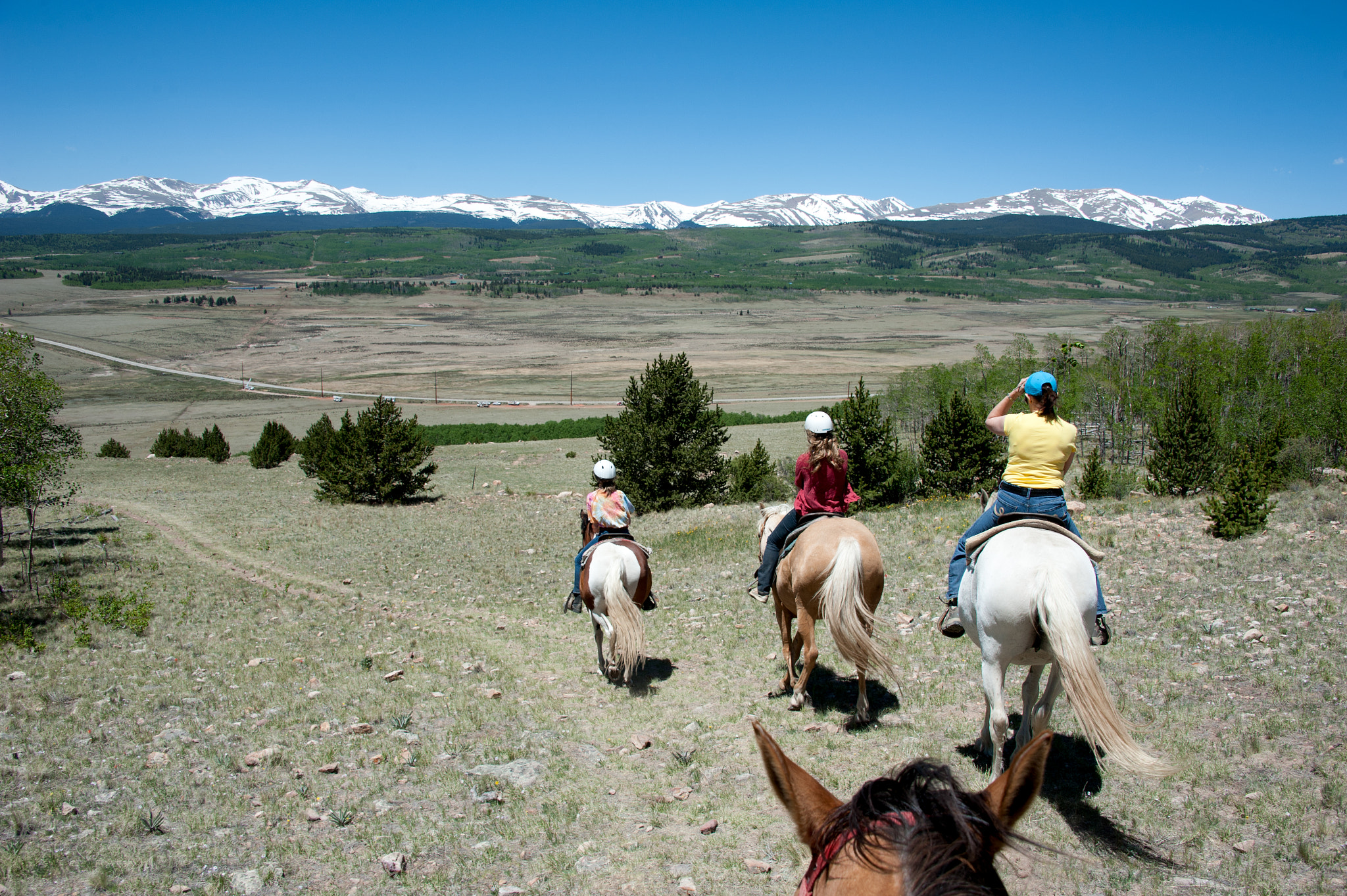 Nikon D700 sample photo. Group horseback riding in south park colorado photography