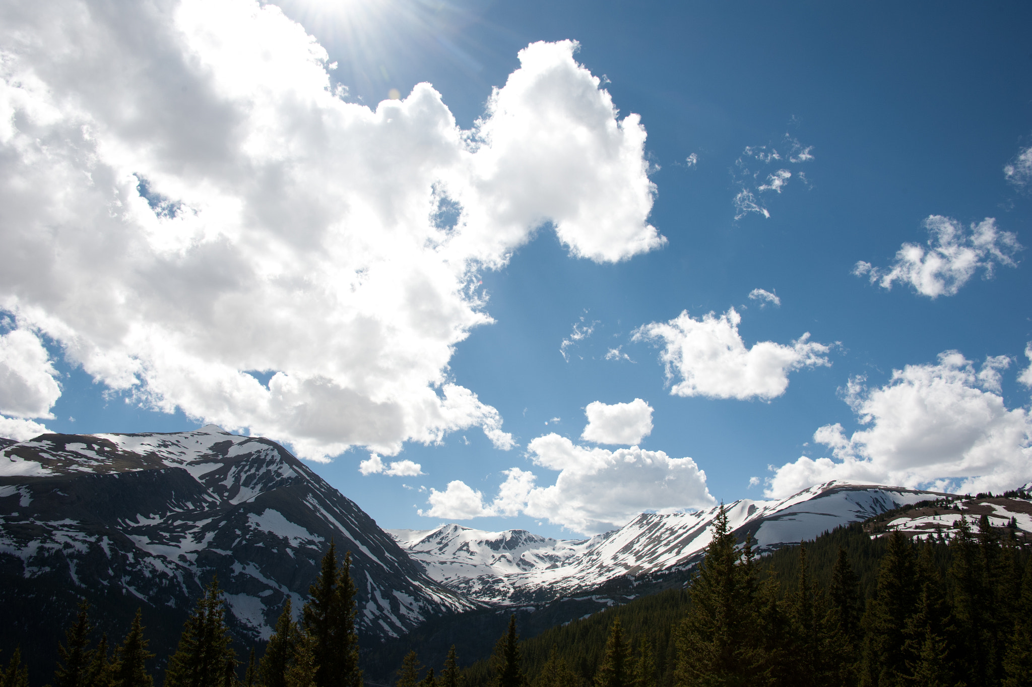 Nikon D700 sample photo. Colorado mountains with blue sky photography
