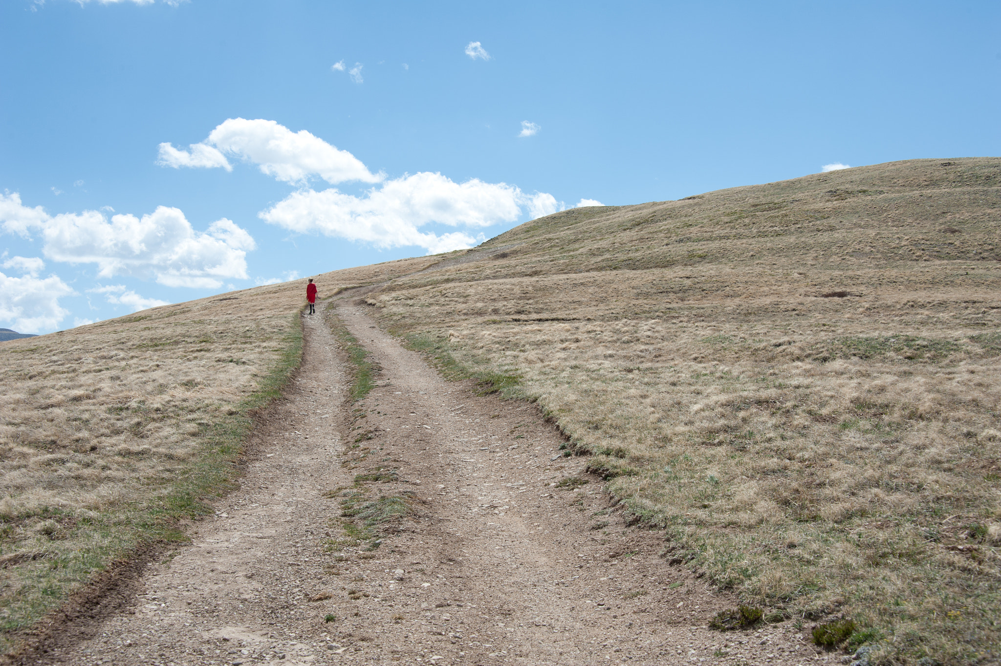 Nikon D700 sample photo. Young girl hiking on a trail in colorado mountains photography