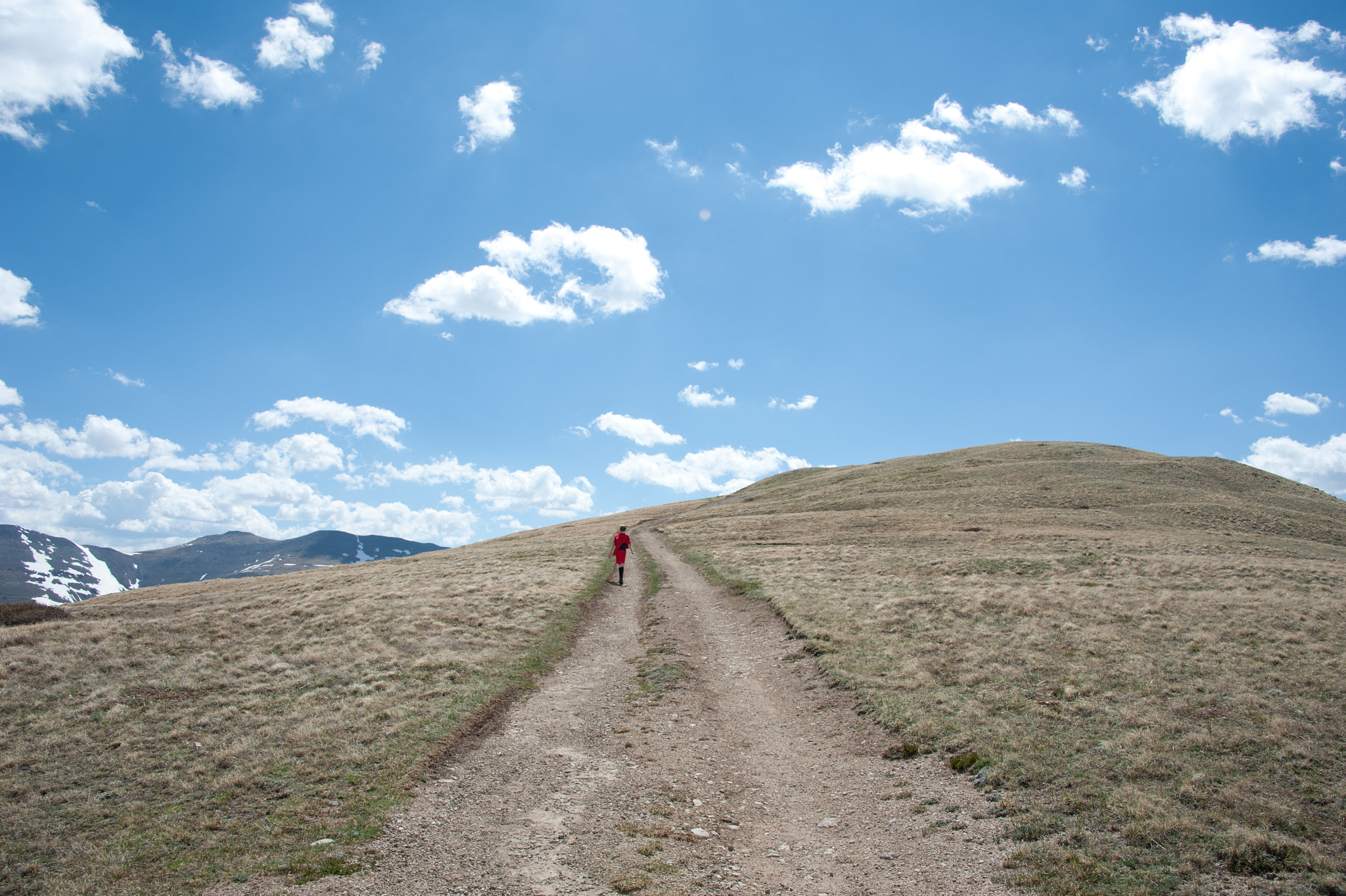 Nikon D700 sample photo. Young girl hiking on a trail in colorado mountains photography
