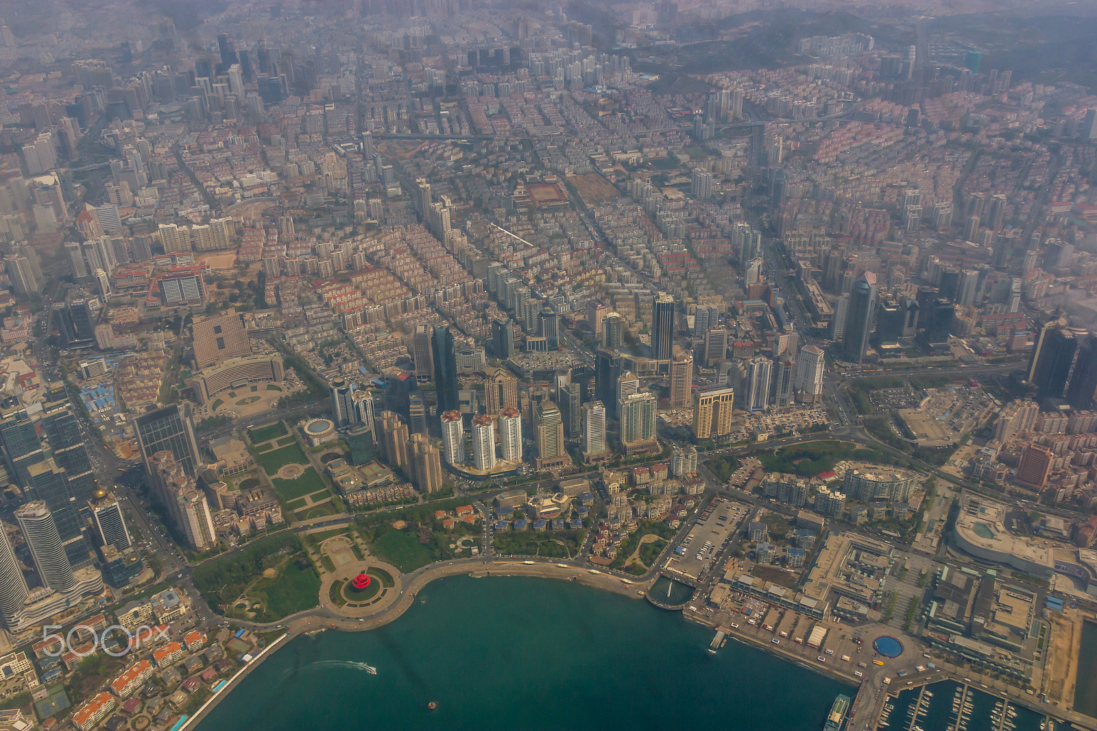 Canon EOS 550D (EOS Rebel T2i / EOS Kiss X4) sample photo. Aerial view of qingdao photography