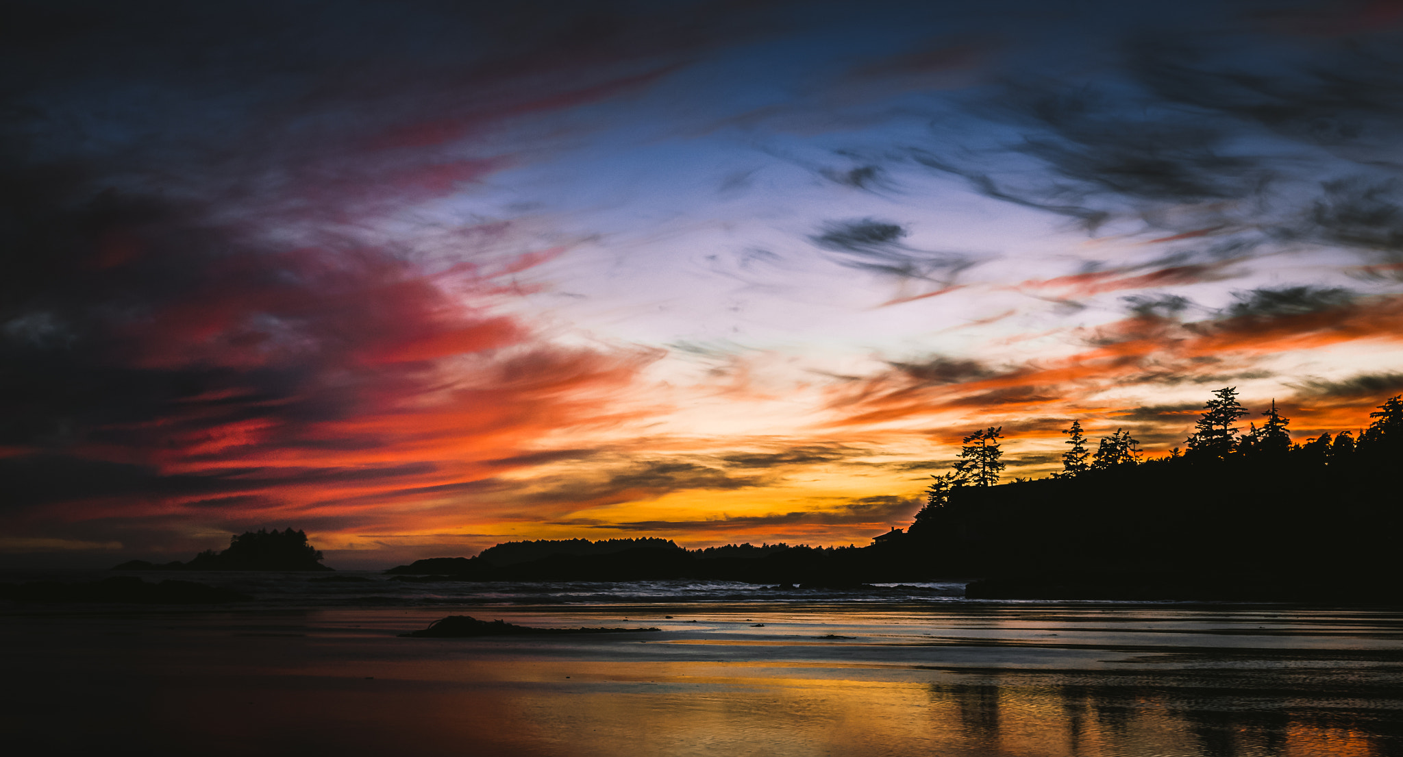 Nikon D5300 sample photo. Tofino sunset chesterman beach photography