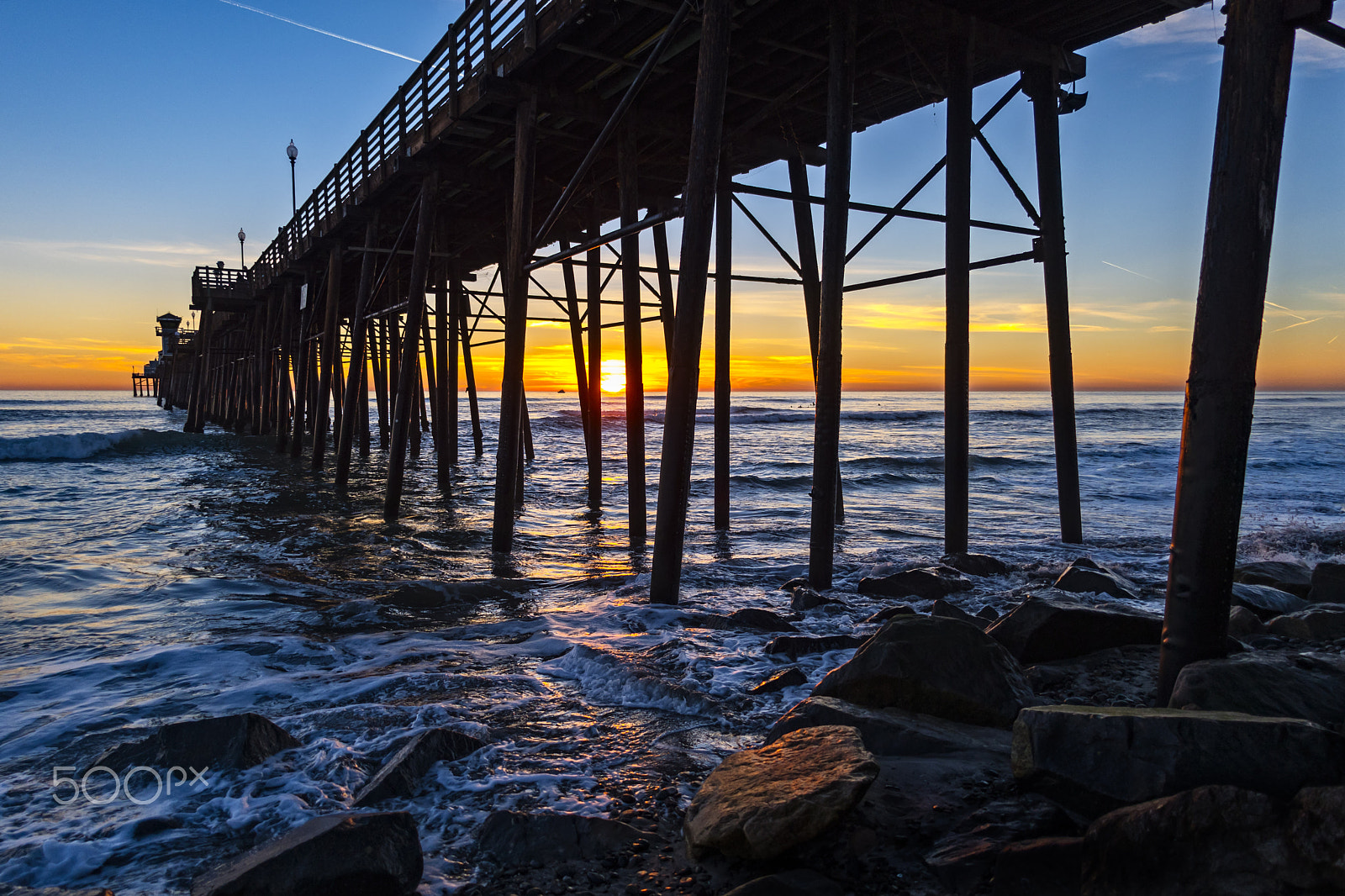 Nikon D500 + Sigma 15mm F2.8 EX DG Diagonal Fisheye sample photo. Oceanside pier at sunset - march 3, 2017 photography