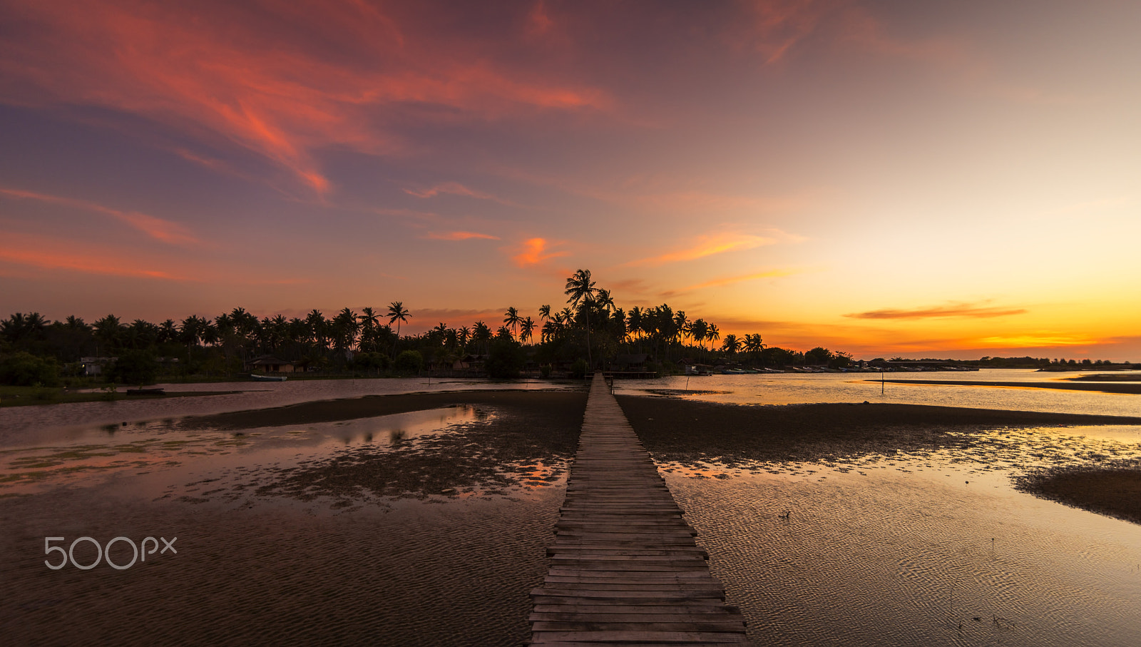 Tokina AT-X 16-28mm F2.8 Pro FX sample photo. Bridge into the sunset in kalpitiya sri lanka photography