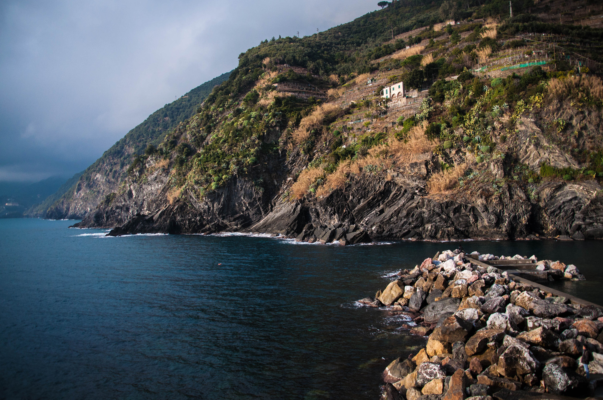 Nikon D90 + Sigma 18-200mm F3.5-6.3 DC sample photo. Vernazza coast photography