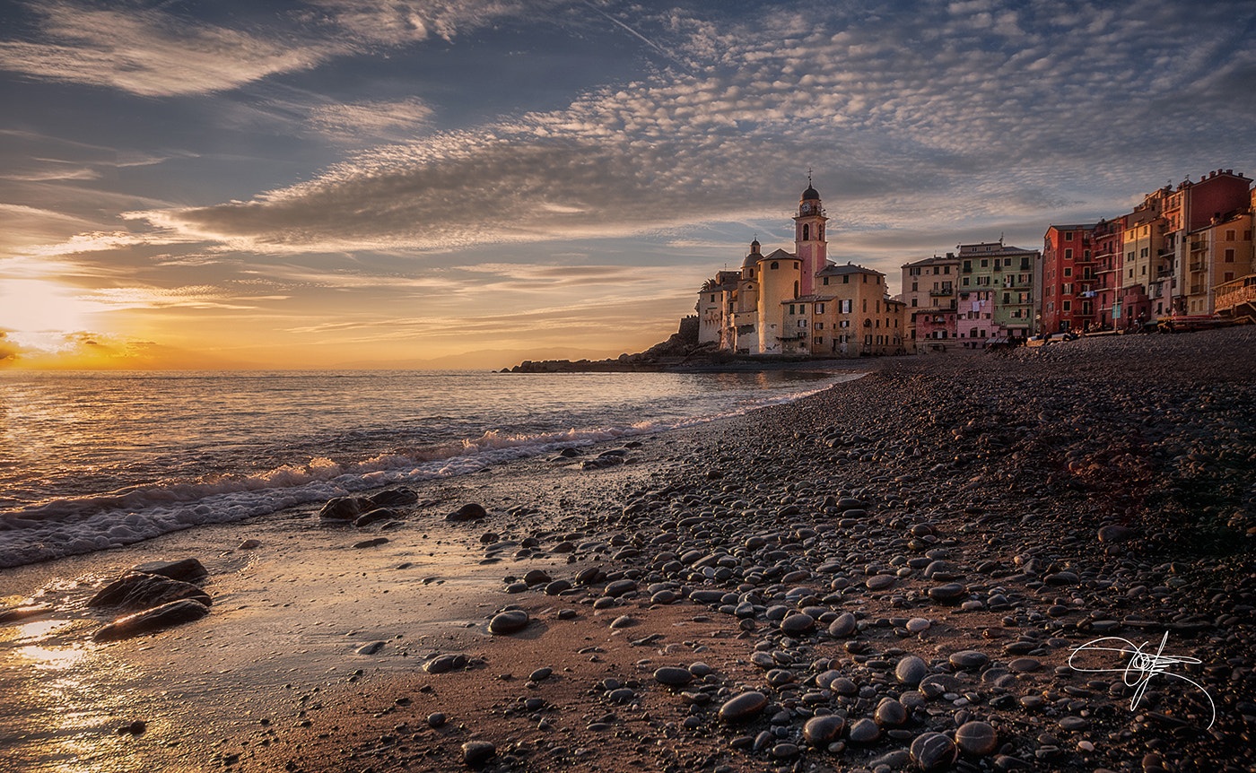 Sigma 8-16mm F4.5-5.6 DC HSM sample photo. Camogli - sunset  photography