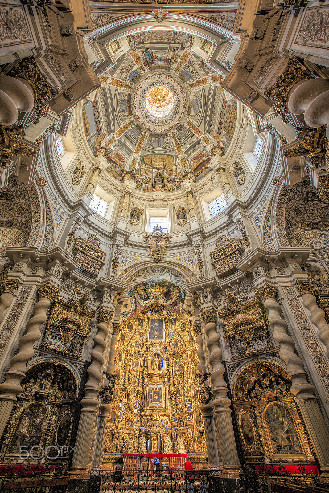 Canon EOS 5D + Canon EF 16-35mm F2.8L USM sample photo. Ceiling of san luis de los franceses church, in baroque style, seville, spain. photography