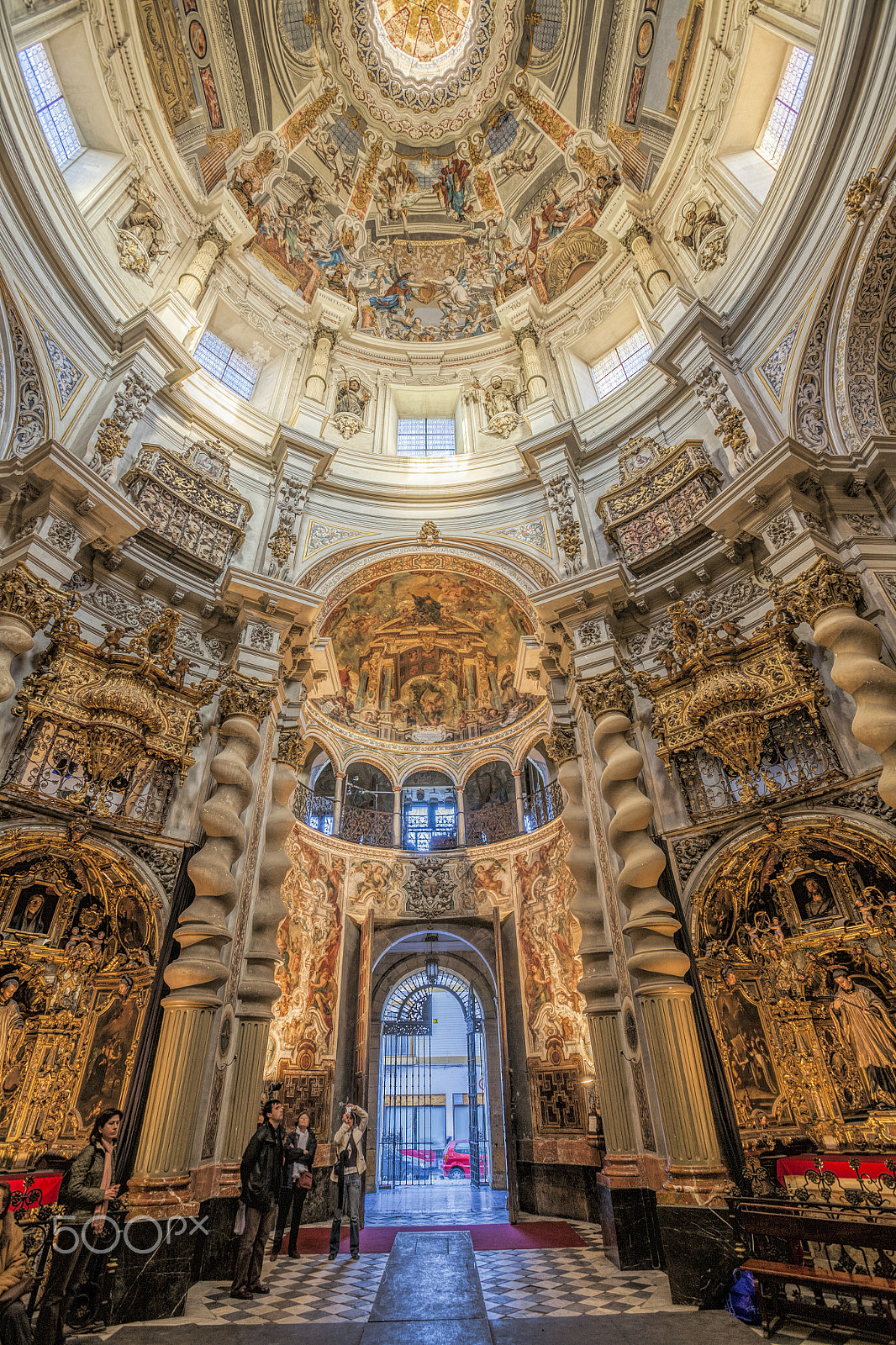 Canon EF 16-35mm F2.8L USM sample photo. Ceiling of san luis de los franceses church, in baroque style, seville, spain. photography