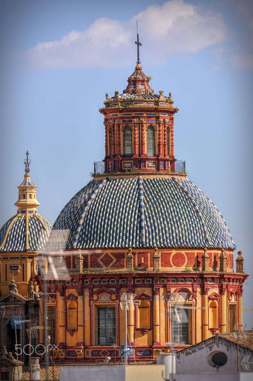 Canon EOS-1Ds Mark III + Canon EF 300mm F2.8L IS USM sample photo. Dome of san luis de los franceses church, seville, spain photography