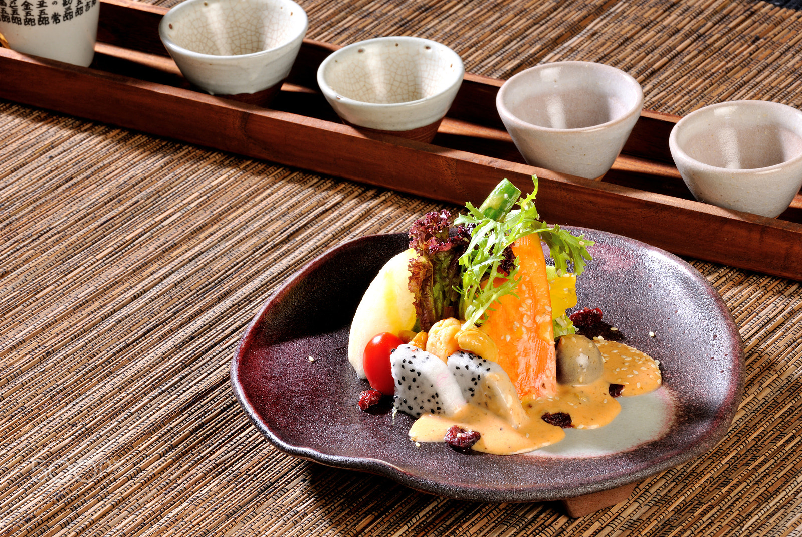 Nikon D3X sample photo. 莎拉,蔬菜,水果,醬汁 photography