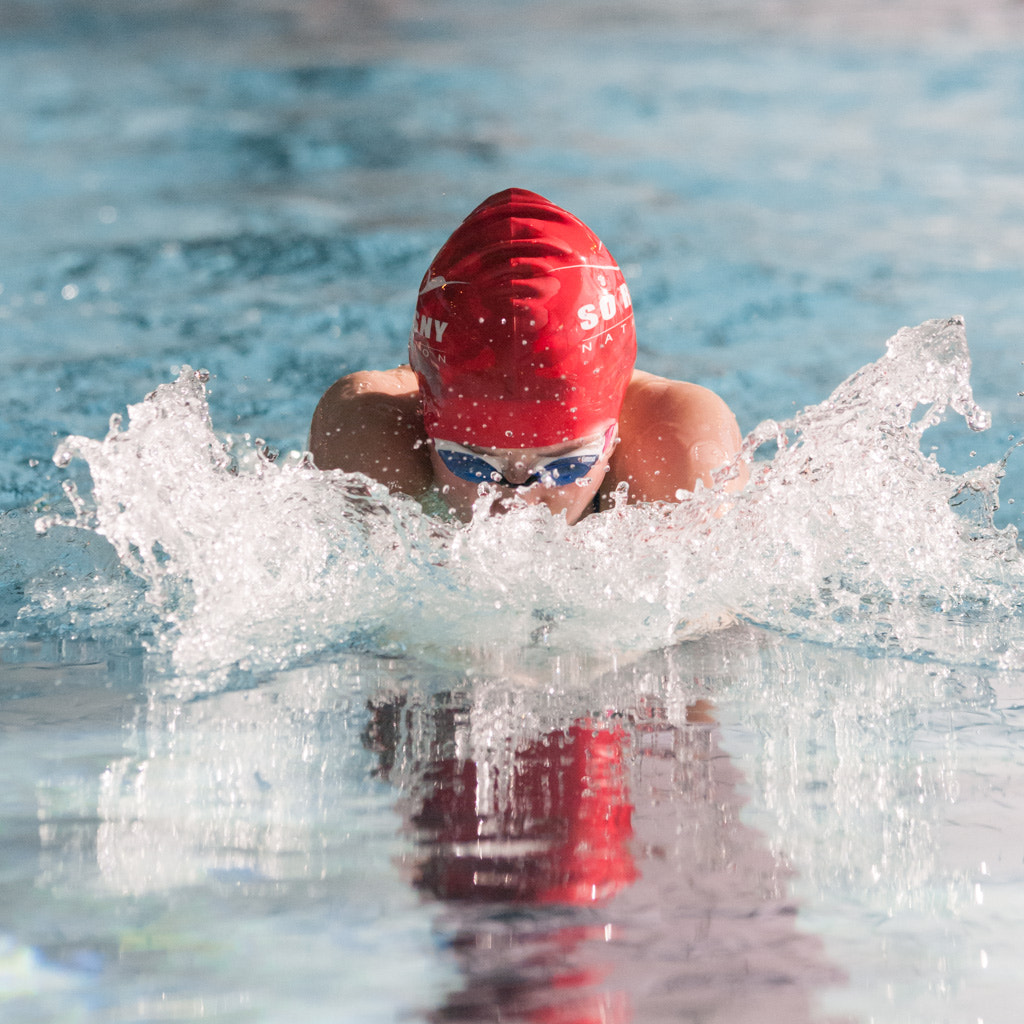 Nikon D300S + Tamron SP AF 70-200mm F2.8 Di LD (IF) MACRO sample photo. Swimmer during a competition photography