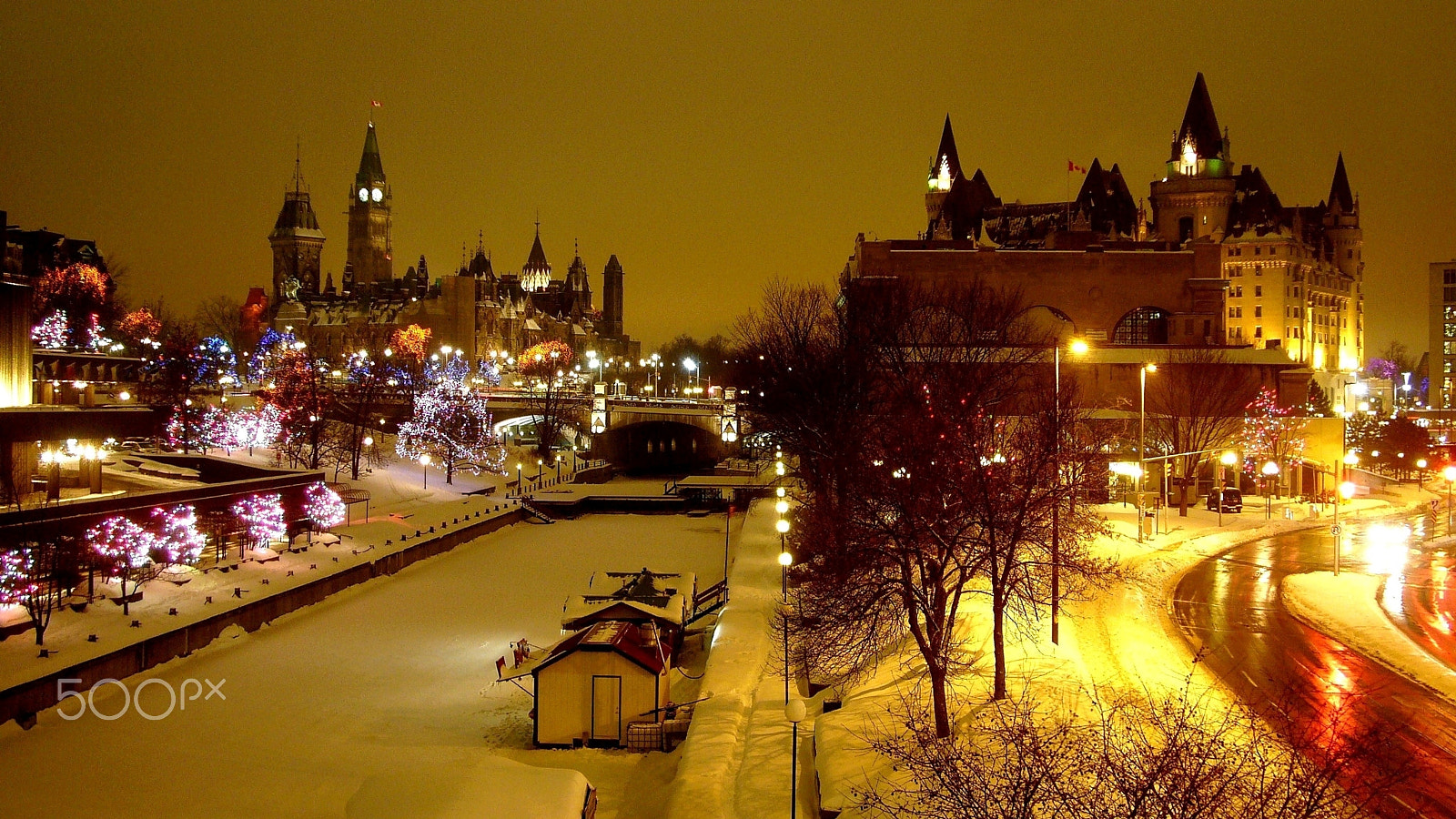 Panasonic DMC-FX01 sample photo. Ottawa on a winter's night photography
