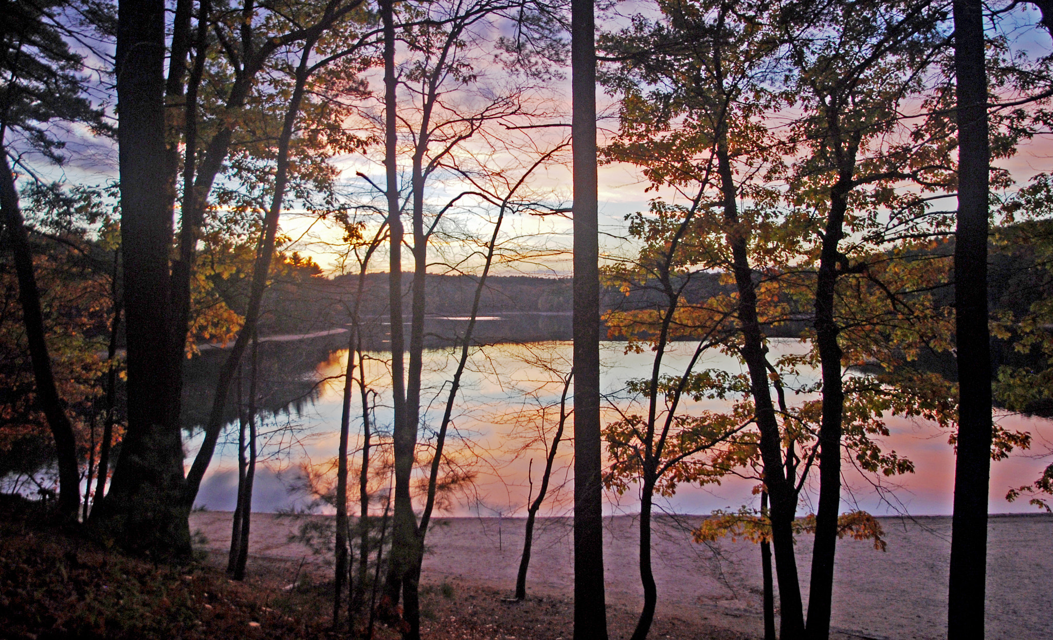 Nikon D60 sample photo. Walden pond sunset. photography