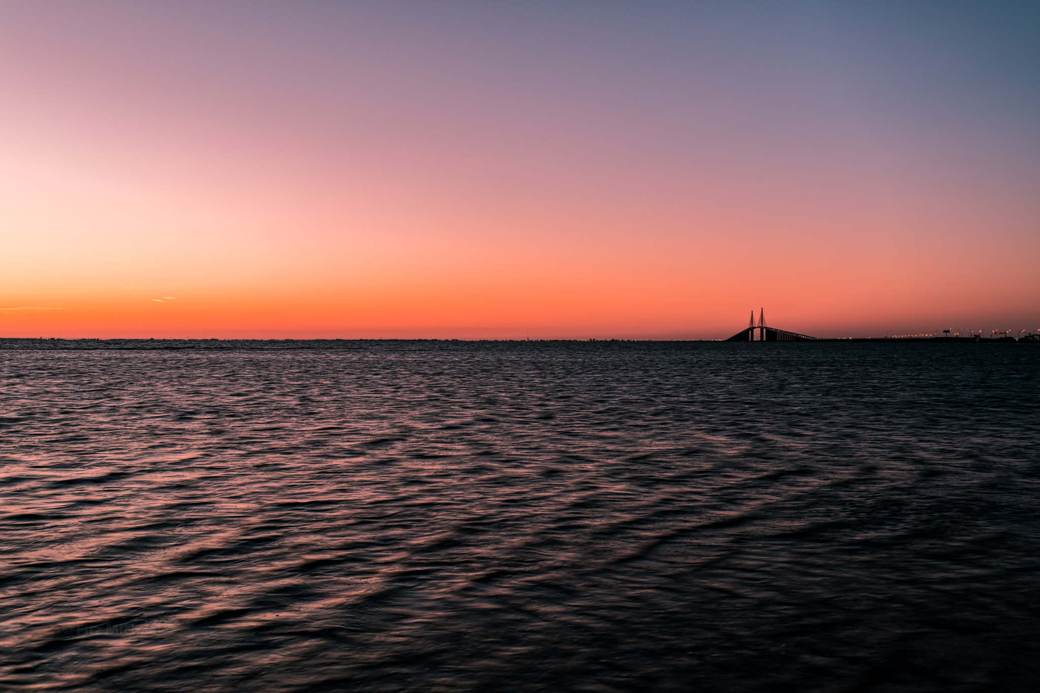 E 35mm F2 sample photo. Sunshine skyway bridge photography