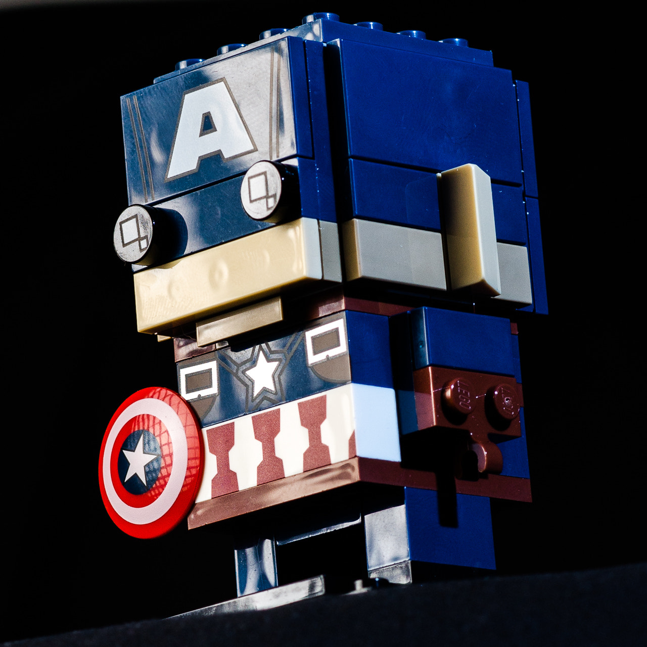 Nikon D7000 + Nikon AF-S Nikkor 85mm F1.8G sample photo. Capt. america brickheadz photography