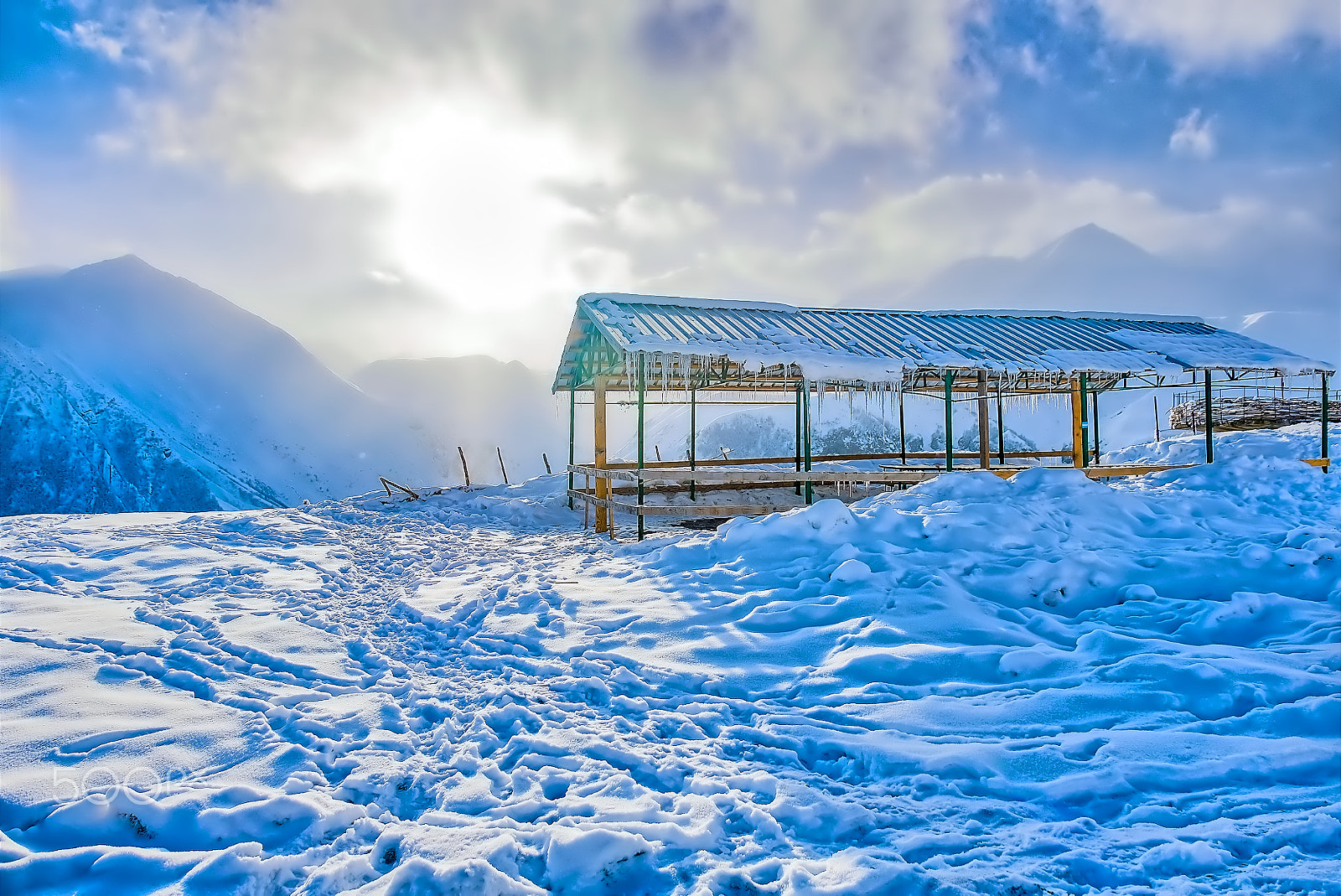Fujifilm X-T2 + Fujifilm XF 18-135mm F3.5-5.6 R LM OIS WR sample photo. A view going to kazbegi region in georgia photography