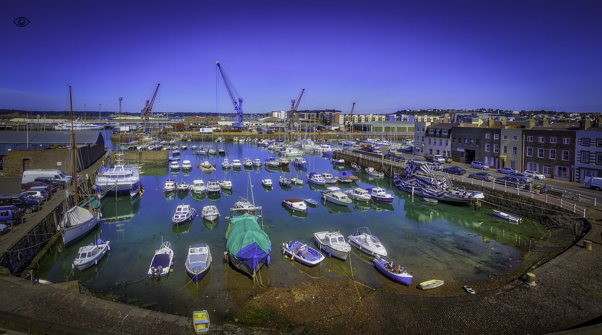 Canon EOS 5D Mark II + Canon EF 16-35mm F2.8L USM sample photo. St. helier old harbour photography
