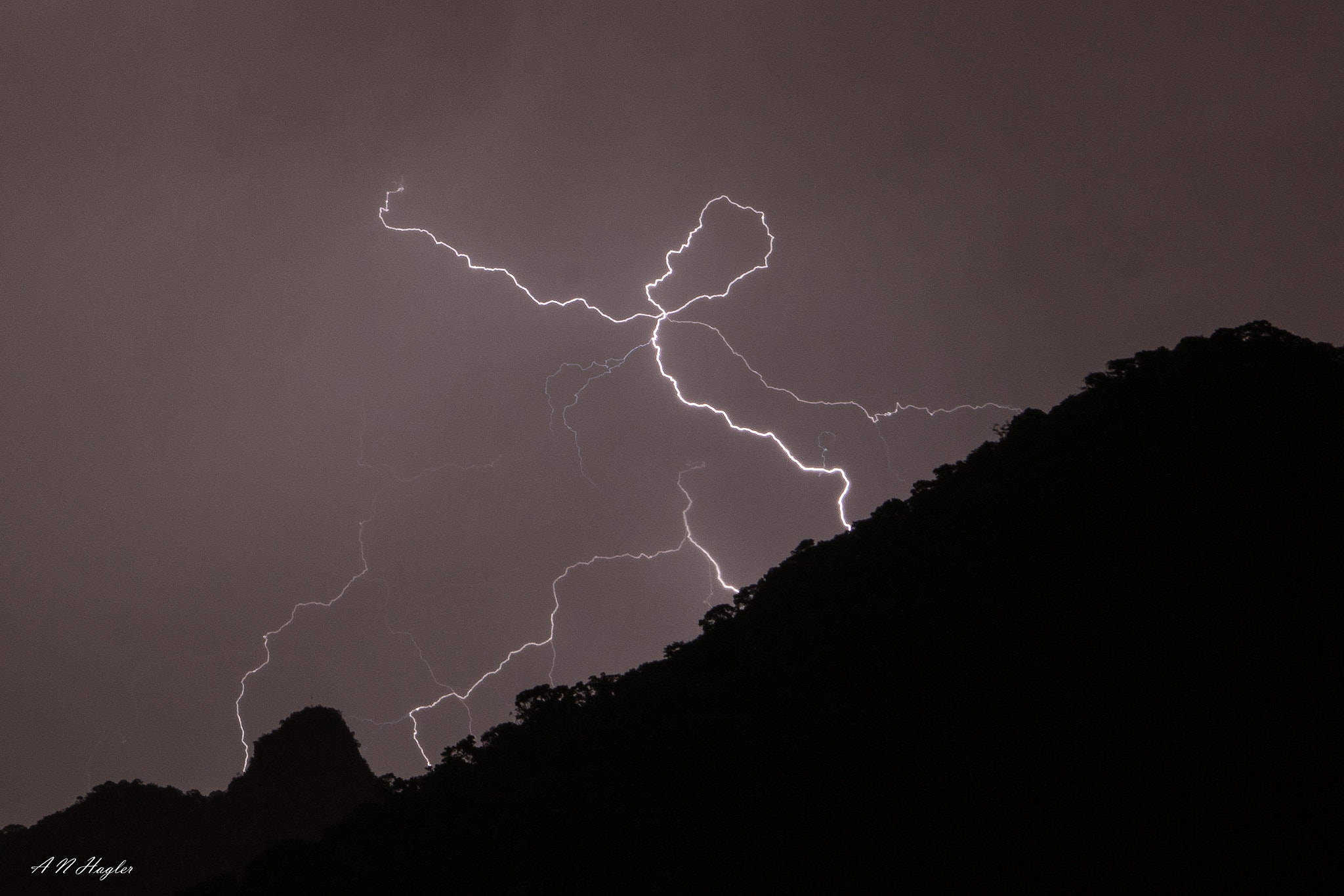 Sony a7R II + Sony Sonnar T* FE 35mm F2.8 ZA sample photo. Lightning and forest photography