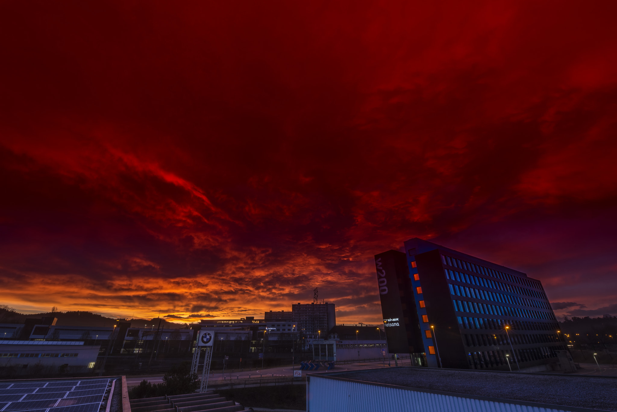 Nikon AF-S Nikkor 14-24mm F2.8G ED sample photo. Burning sky above bern photography