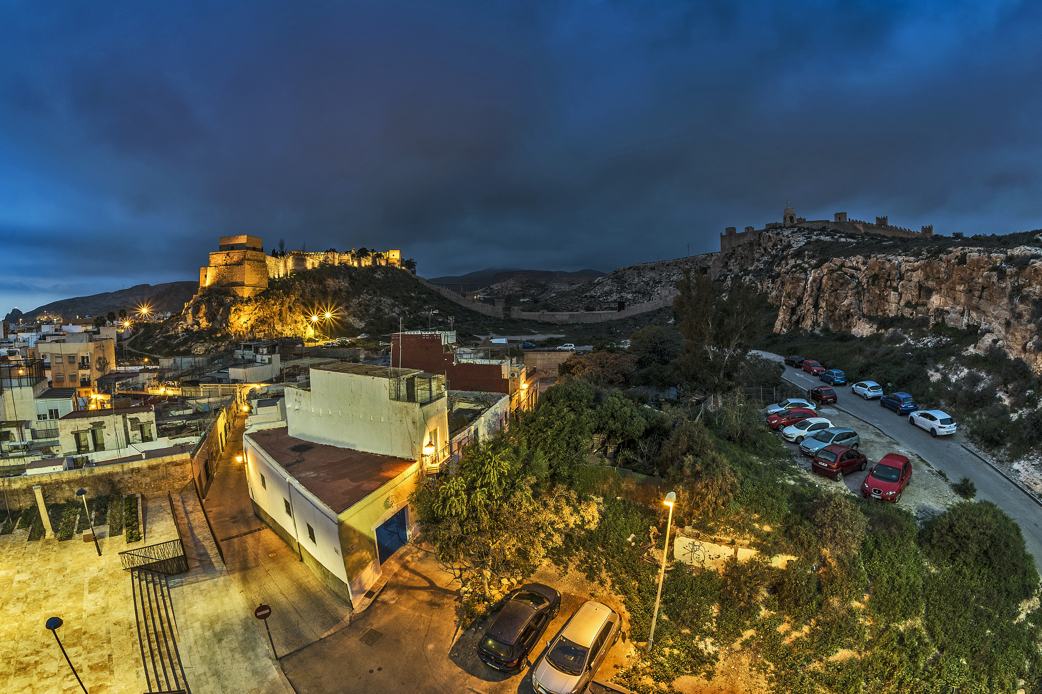 Samyang 12mm F2.8 ED AS NCS Fisheye sample photo. Alcazaba of almeria and wall photography