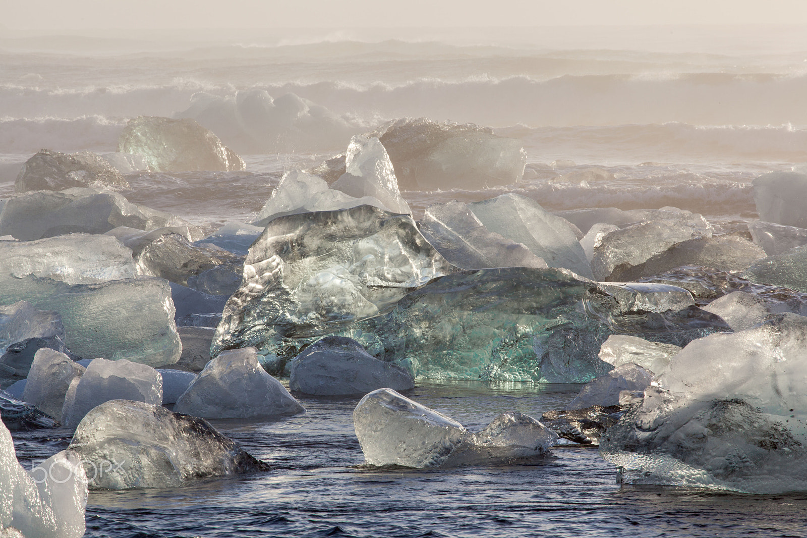 Canon EF 70-300mm F4-5.6L IS USM sample photo. Ice at jokulsarlon beach photography
