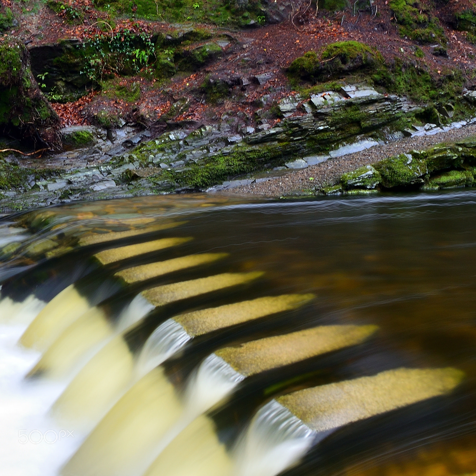 Nikon D5300 + Sigma 18-250mm F3.5-6.3 DC OS HSM sample photo. Tollymore flooded stepping stones photography